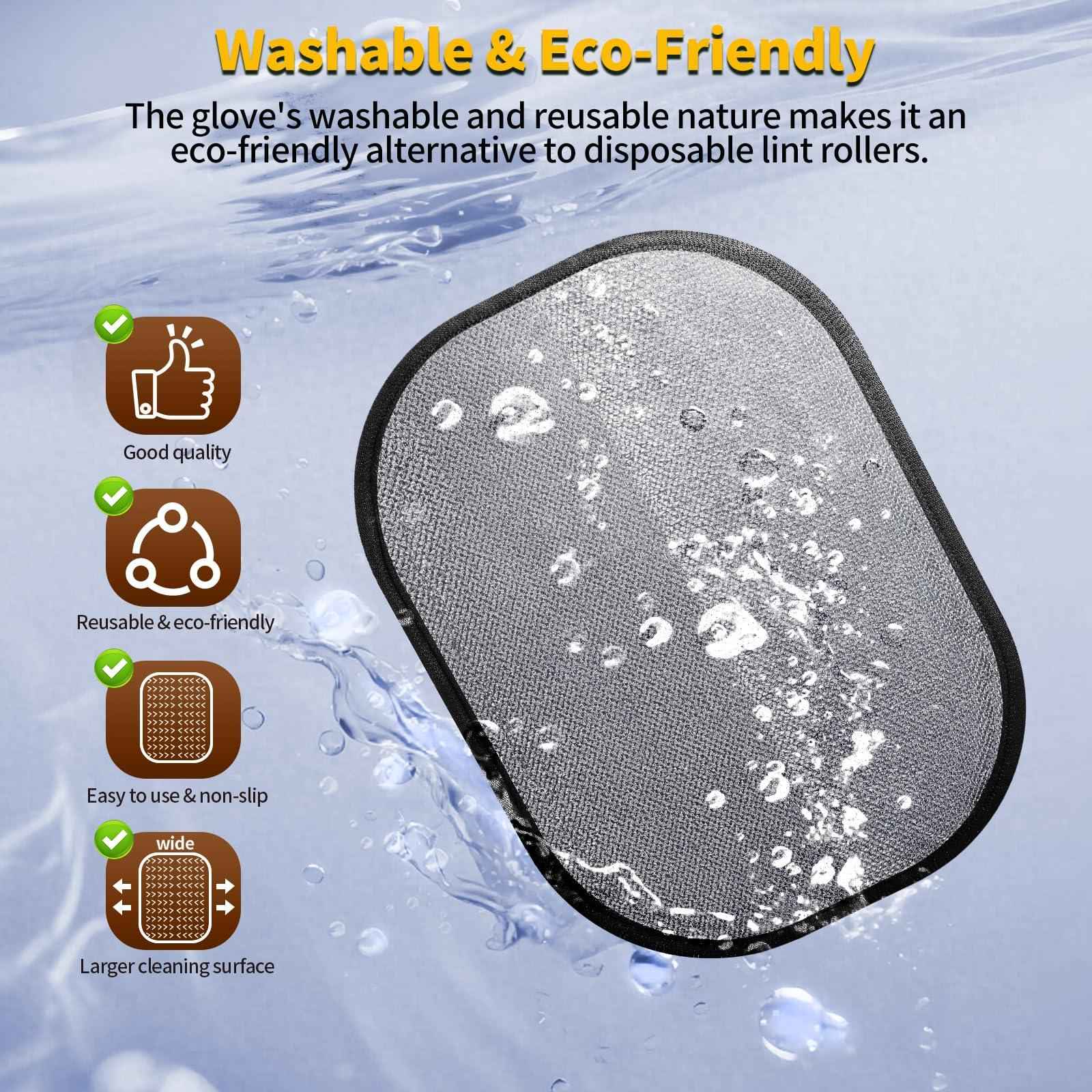 Pet Hair Removal Glove for Dogs & Cats, Newly Upgraded Reusable Electrostatic Pet Hair Gloves, Pet Hair Remover Tool for Clothing, Couch, Carpet, Car Seat