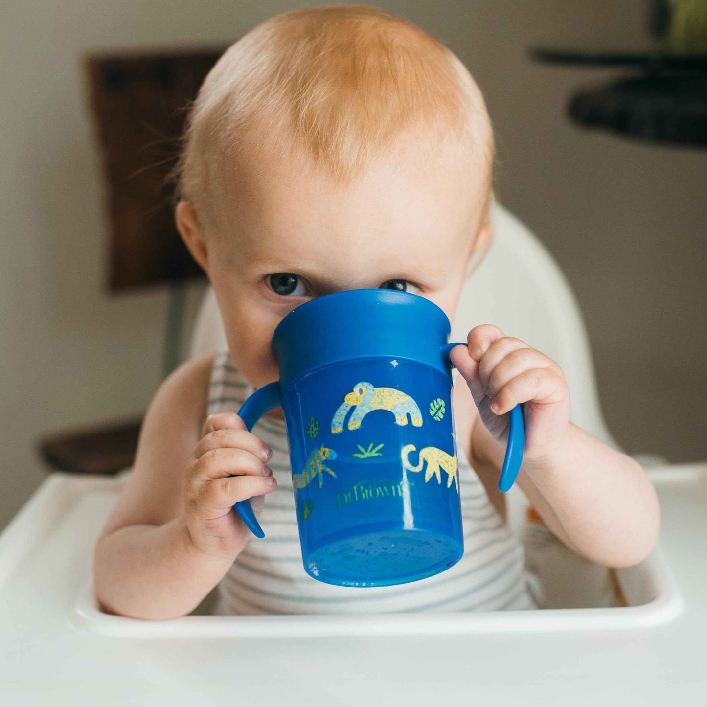 Dr. Brown's Polypropylene (PP) Milestones Cheers 360 Sippy Training Cups for Babies and Toddlers - Blue/Green - 10oz - 2-Pack - 9m+