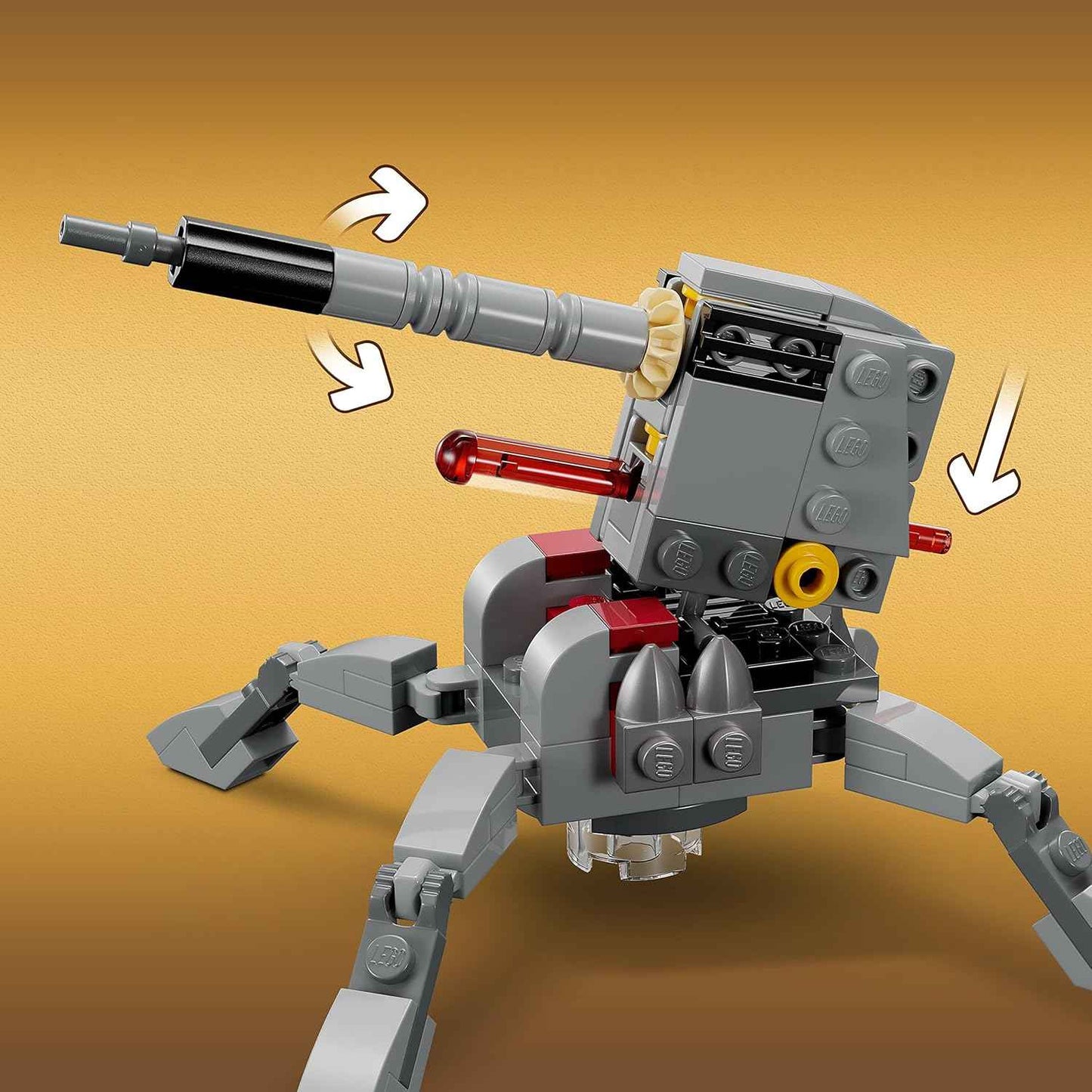 LEGO Star Wars 501st Clone Troopers Battle Pack Toy Set, Buildable AV-7 Anti Vehicle Cannon, with 4 Clone Trooper Minifigures, Portable Travel Toy, Great Birthday Gift for Kids Ages 6 and Up, 75345