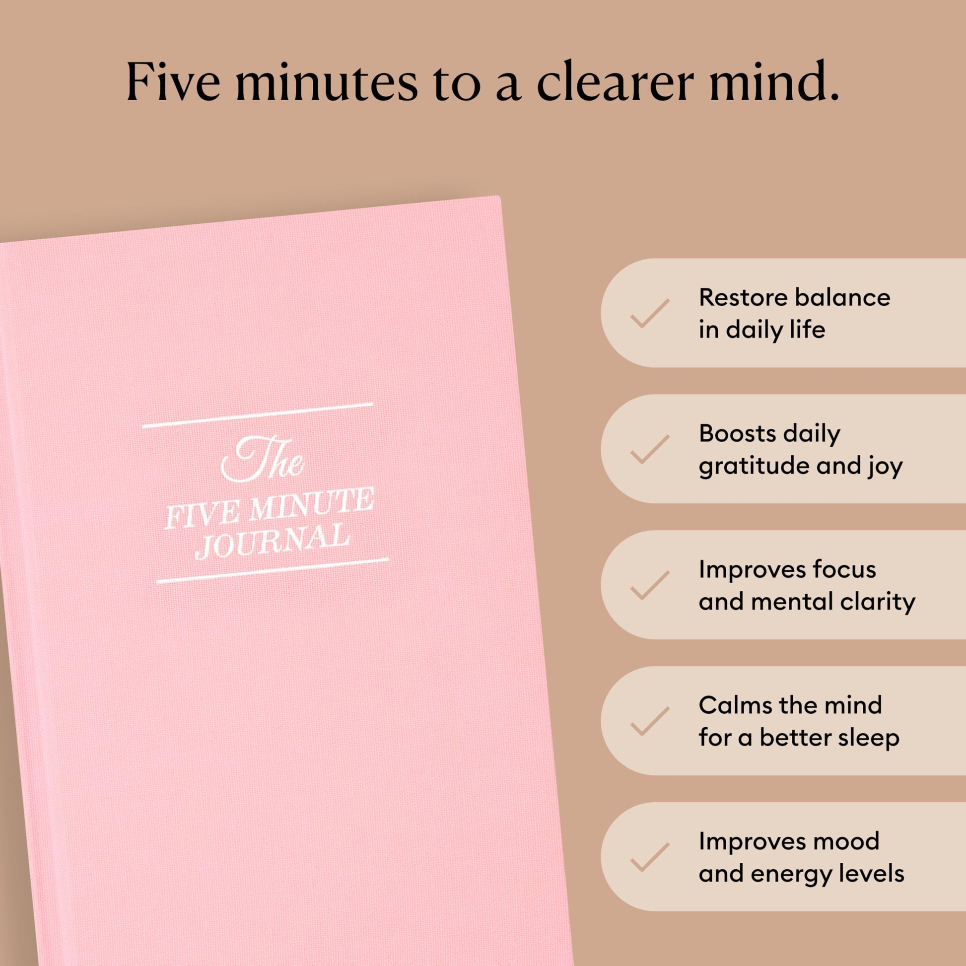 Intelligent Change The Five Minute Journal - Original Daily Gratitude Journal 2025 for Happiness, Mindfulness & Reflection - Daily Affirmations - Undated Planner Gifts for Women & Men jlhbookstore.store