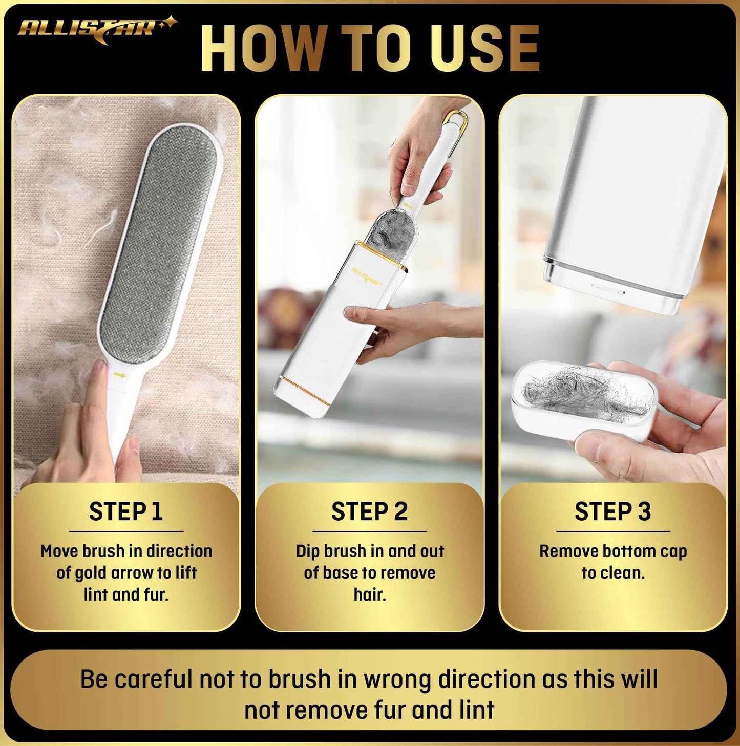 Pet Hair Remover, Lint Remover, Lint Brush for Clothes, Furniture, Carpets, Car Seats. Cat Hair Remover. Dog Hair Remover Laundry. Double-Sided. Reusable. Self-Cleaning Base. ALLISTAR (Forest Green)