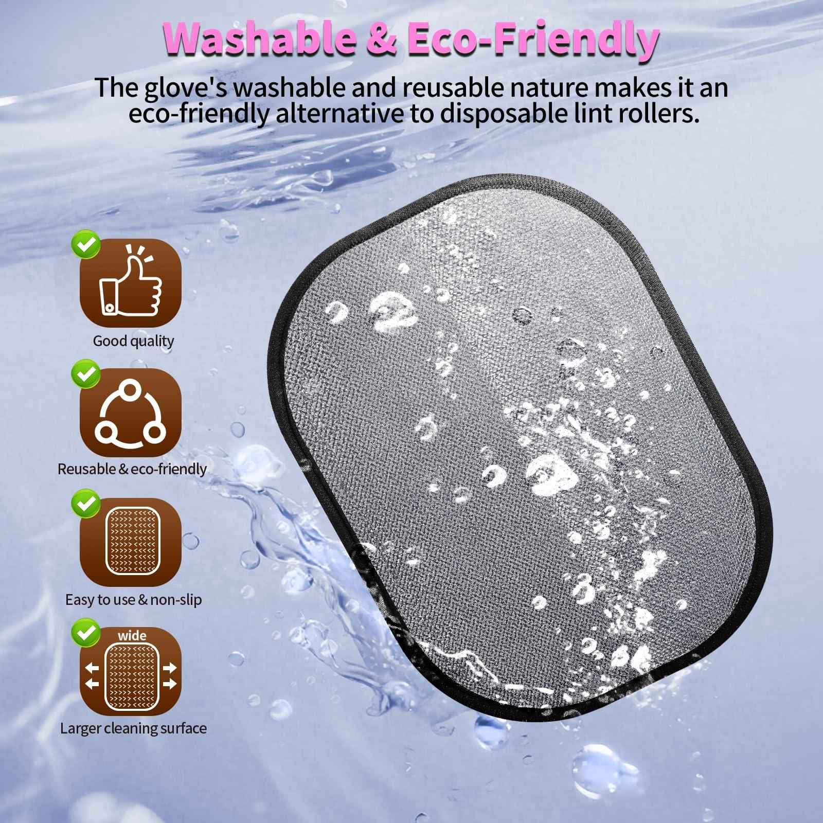 Pet Hair Removal Glove for Dogs & Cats, Newly Upgraded Reusable Electrostatic Pet Hair Gloves, Pet Hair Remover Tool for Clothing, Couch, Carpet, Car Seat