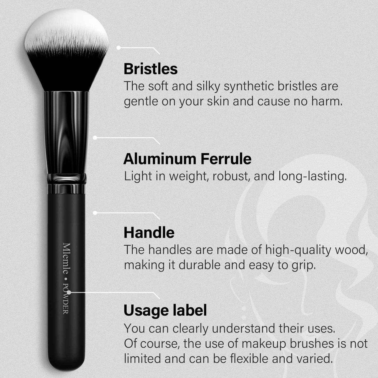 Makeup Brushes Set, Mlemle Professional 26 Pcs Makeup Kit, Include Powder Foundation Concealers Blush Eye shadows Eyebrow 21 Pcs Makeup Brushes and 2 Powder Puff, 3 Makeup Sponge(A01-Pink)