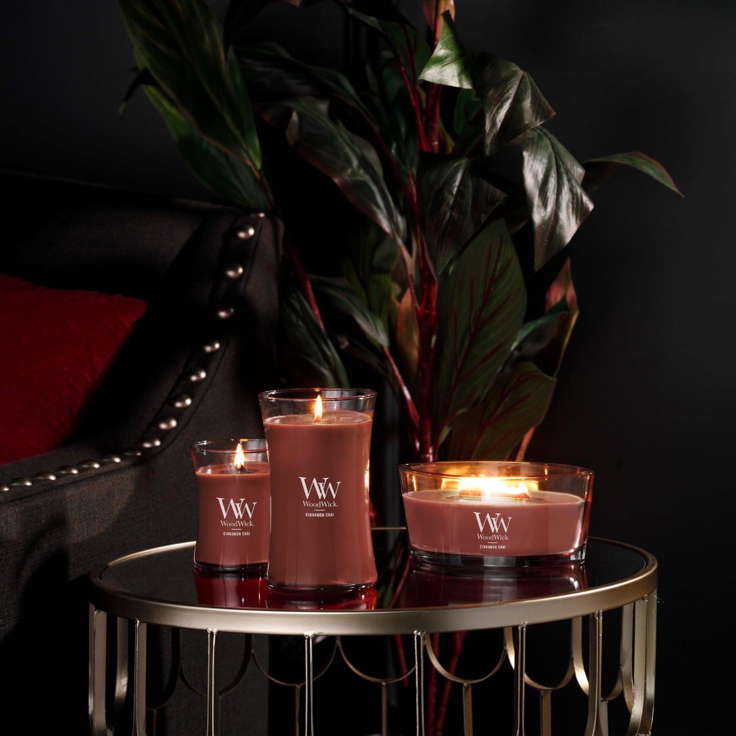 WoodWick Cinnamon Chai Holiday Candle Gifts for Women and Men, 9.7 oz Medium Hourglass Candle with Crackling Wick jlhbookstore.store