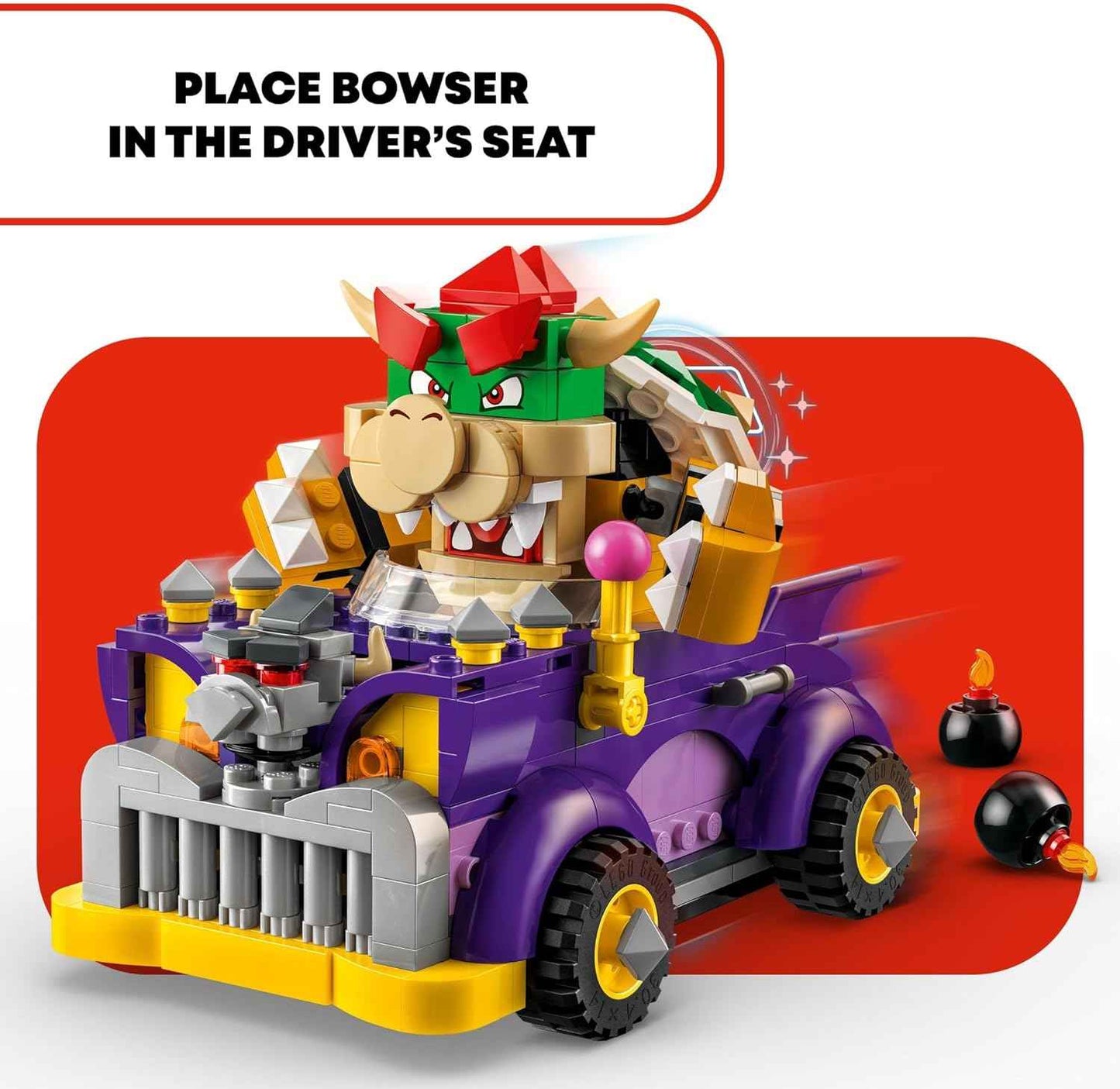 LEGO Super Mario Bowser's Muscle Car Expansion Set Building Toy - Collectible Bowser Toy for Boys & Girls, Ages 8+ Years - Gifts for Christmas - 71431