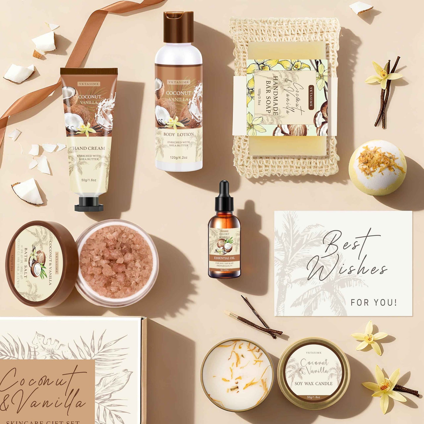 Gifts for Women, Birthday Gifts for Women, Bath and Body Gift Basket Mothers Day Gifts, Rose Home Spa Set Self Care Gift, Thank You for Mom Sister Her Teacher Friends Friendship