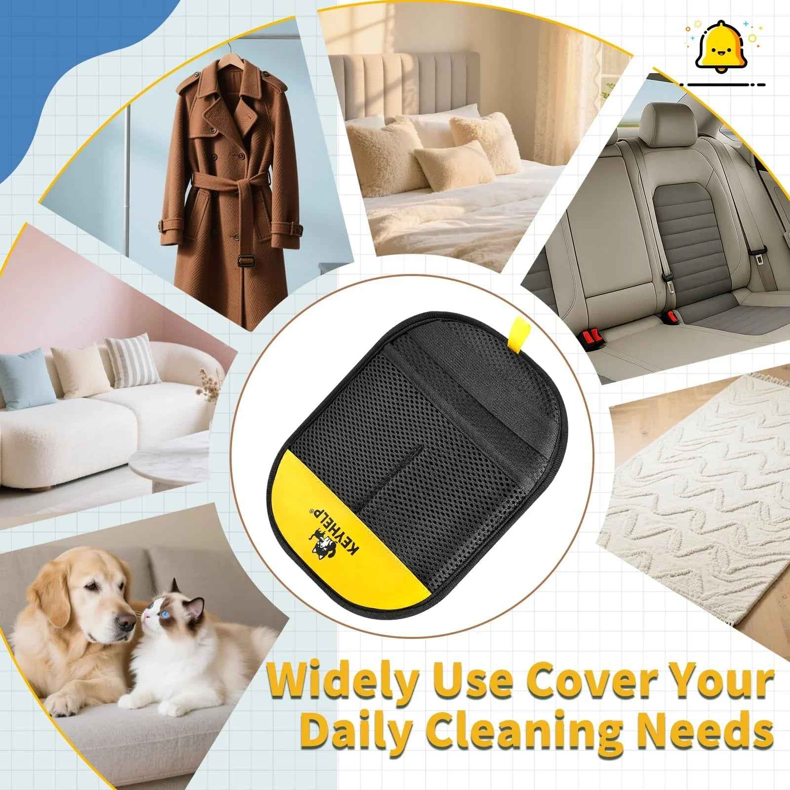 Pet Hair Removal Glove for Dogs & Cats, Newly Upgraded Reusable Electrostatic Pet Hair Gloves, Pet Hair Remover Tool for Clothing, Couch, Carpet, Car Seat