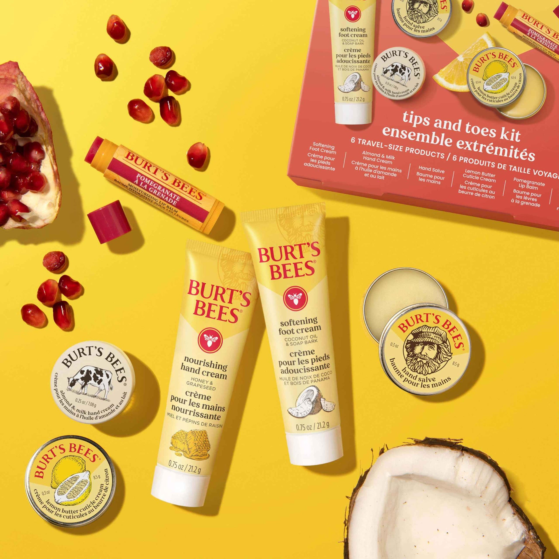 Burt's Bees Christmas Gifts, 3 Body Skincare Stocking Stuffers, Hand Repair Set, 3 Hand Creams plus Gloves - Almond Milk Hand Cream, Lemon Butter Cuticle Cream, Shea Butter Hand Repair Cream
