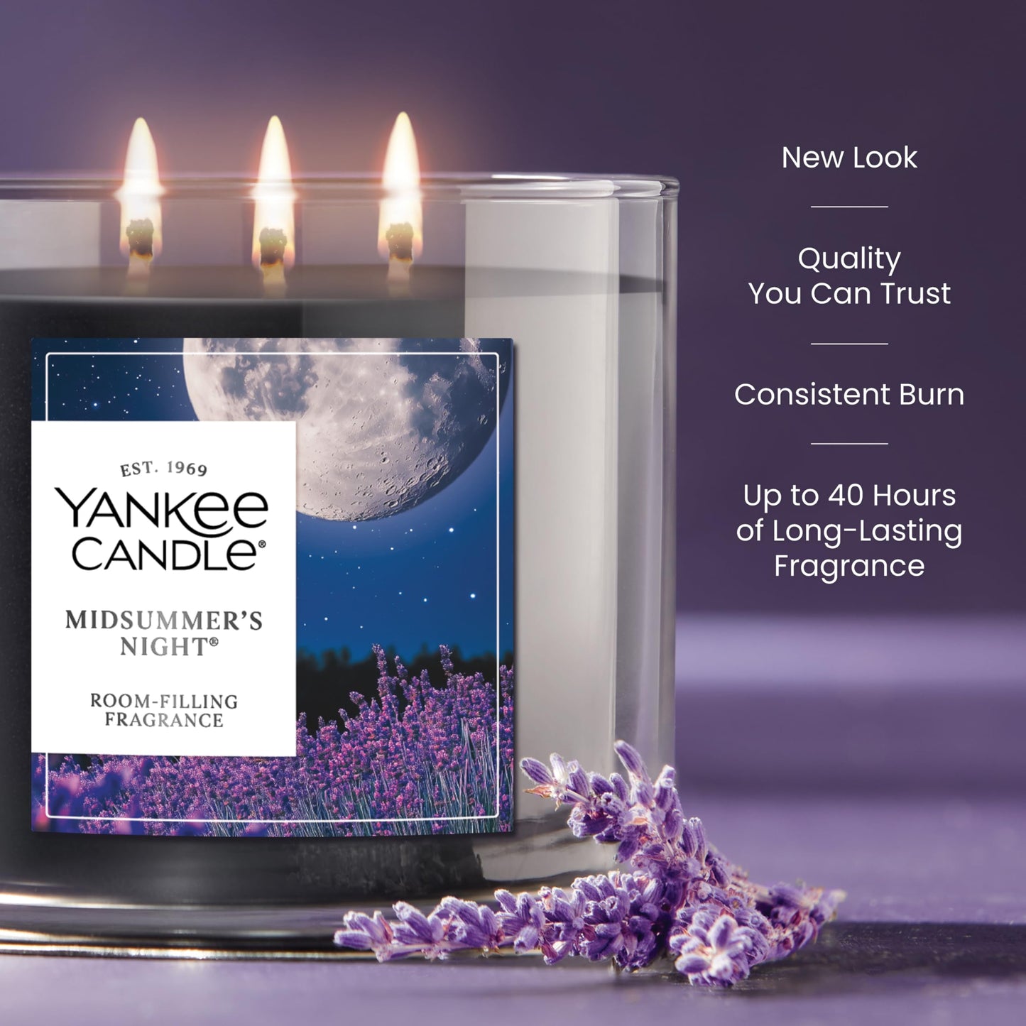 Yankee Candle Mid Summer's Night Scented Candle, 22oz Large Jar with up to 150 Hour Burn, Giftable jlhbookstore.store