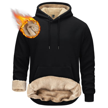 TACVASEN Men's Sherpa Lined Hoodies Winter Warm Fleece Hooded Sweatshirts