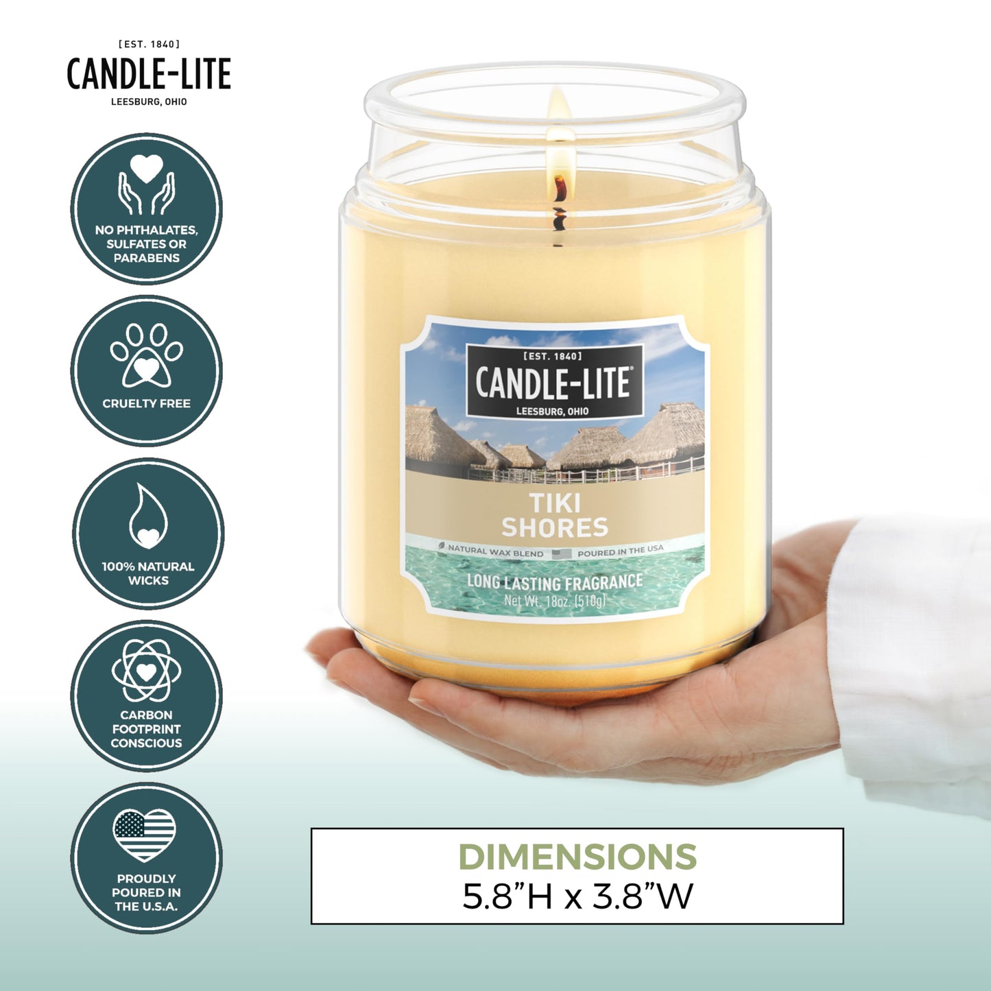 Candle-lite Fall Scented Candles, Creamy Vanilla Swirl, 18 oz Jar, Proudly Poured in The USA, Aromatherapy Candle, Single-Wick with 110 Hours of Burn Time, Perfect for Creating a Relaxing Ambiance jlhbookstore.store