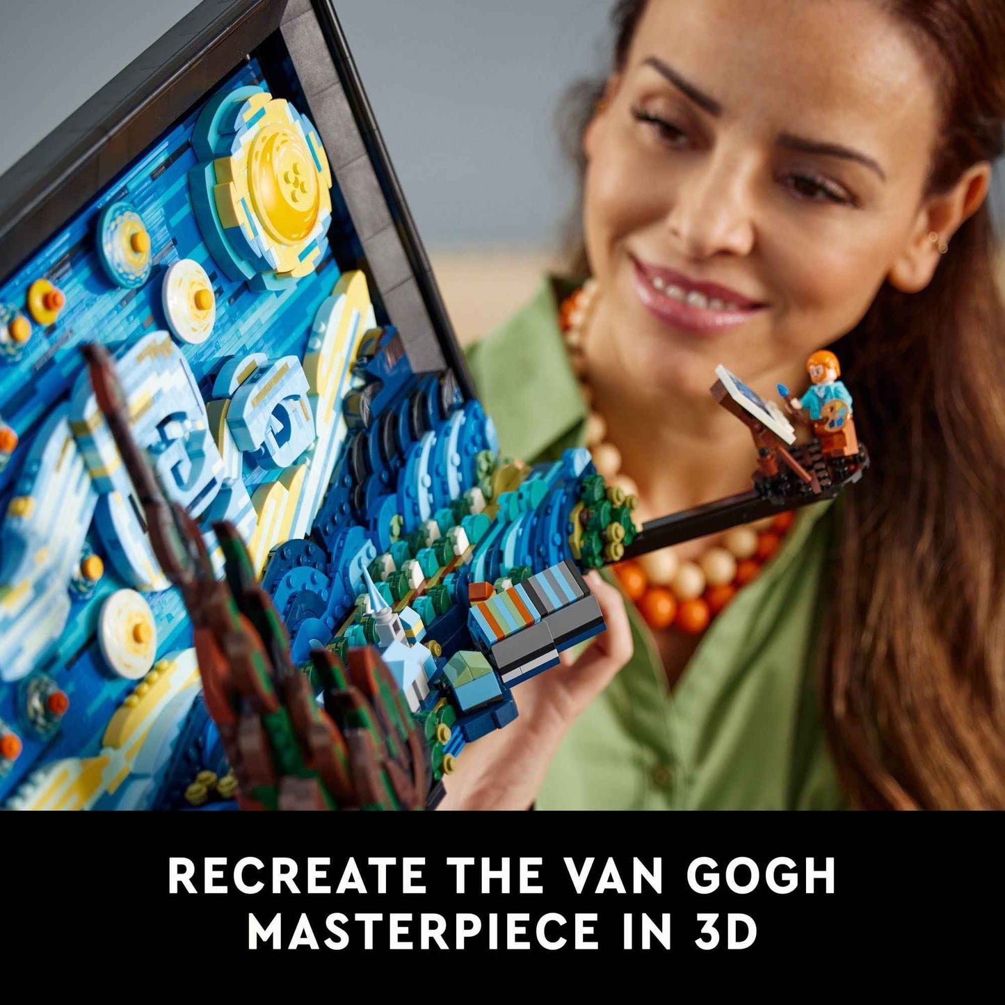 LEGO Ideas Vincent Van Gogh The Starry Night - Building Set for Adults, Ages 18+ - Beautifully Detailed Home Wall Art Decor - Gift for Men & Women - 21333