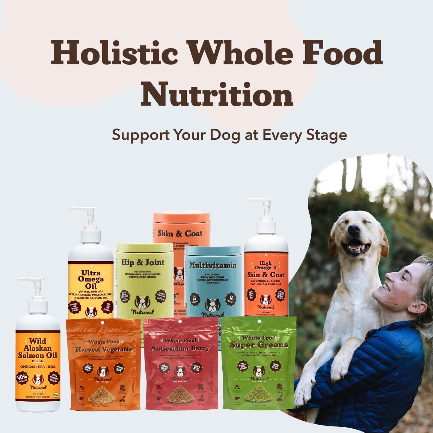 Natural Dog Company Wild Alaskan Salmon Oil Formula with Omega 3, Fish Oil for Dogs Supplement, Skin & Coat Dog Oil, Itchy Relief, Immune Support for Joints & Heart, Food Topper, 16 oz.