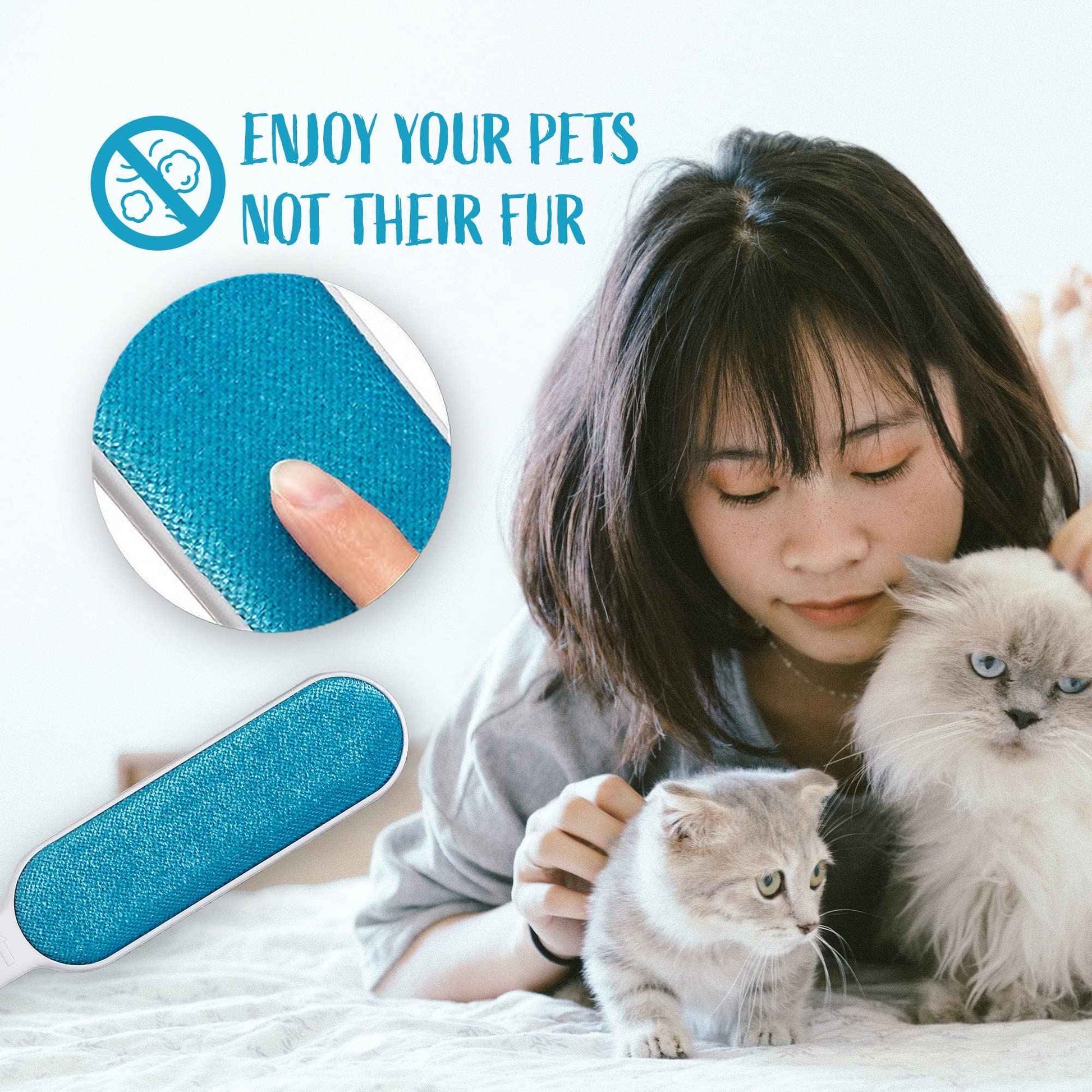 Pet Hair Remover, Lint Remover, Lint Brush for Clothes, Furniture, Carpets, Car Seats. Cat Hair Remover. Dog Hair Remover Laundry. Double-Sided. Reusable. Self-Cleaning Base. ALLISTAR (Forest Green)