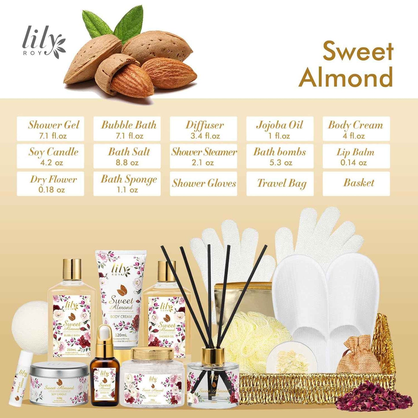 25Pcs Christmas Gifts for Women - Luxury Bath and Body Spa Gift Basket for Women with Necklace | Relaxing Care Kit Valentine's Mothers Day Gifts for Mom Gift Baskets for Anniversary or Bridal Shower