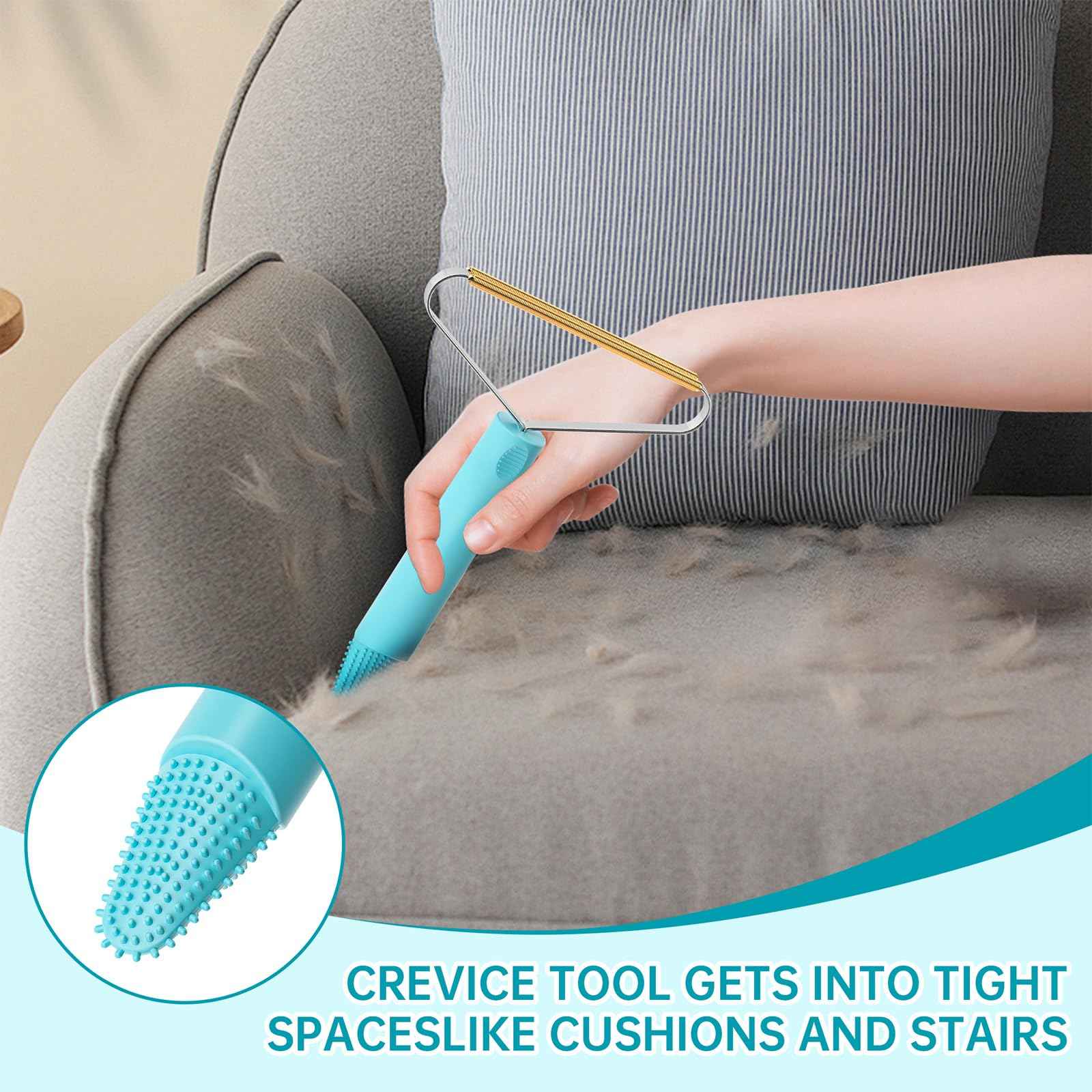 Pet Hair Remover, Dog and Cat Hair Remover, Wool Hair Remover, Carpet Rake for Pet Hair Removal, Carpet Rake, Pile Brush, Hand Shaver for Carpets, Car Cushions, Sofas, Pet Beds, Furniture & Rug