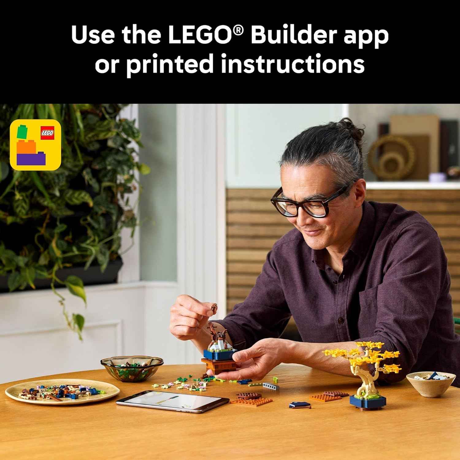 LEGO Botanicals Mini Bonsai Trees Building Set - Artificial Bonsai Tree Building Blocks for Adults, Ages 18+ - DIY Home and Office Decor for Men and Women - Gift for Christmas - 10373