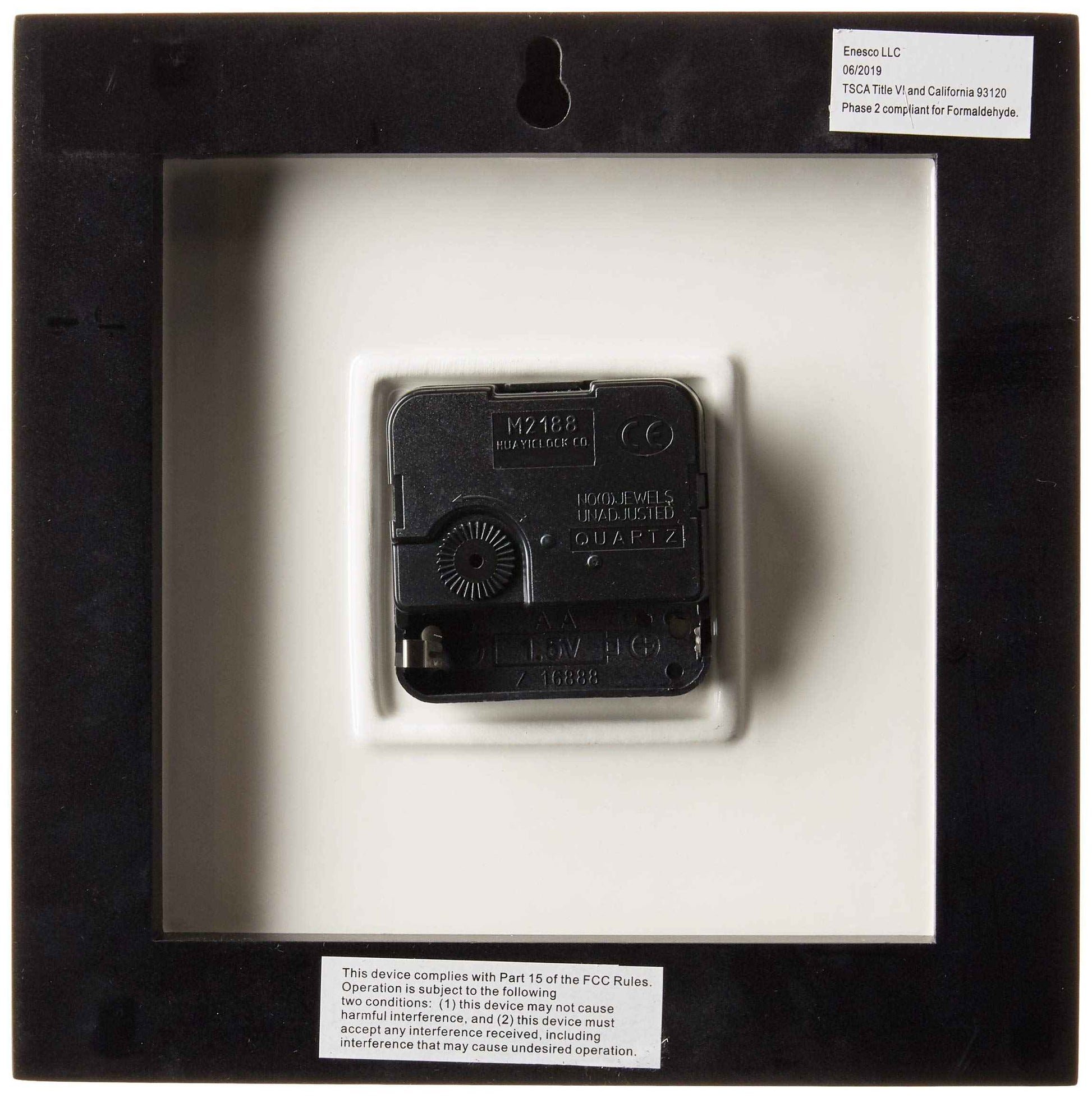 Enesco Whatever. Scrambled Numbers Always Late 7.5 x 7.5 Inch Square Hanging Wall Clock