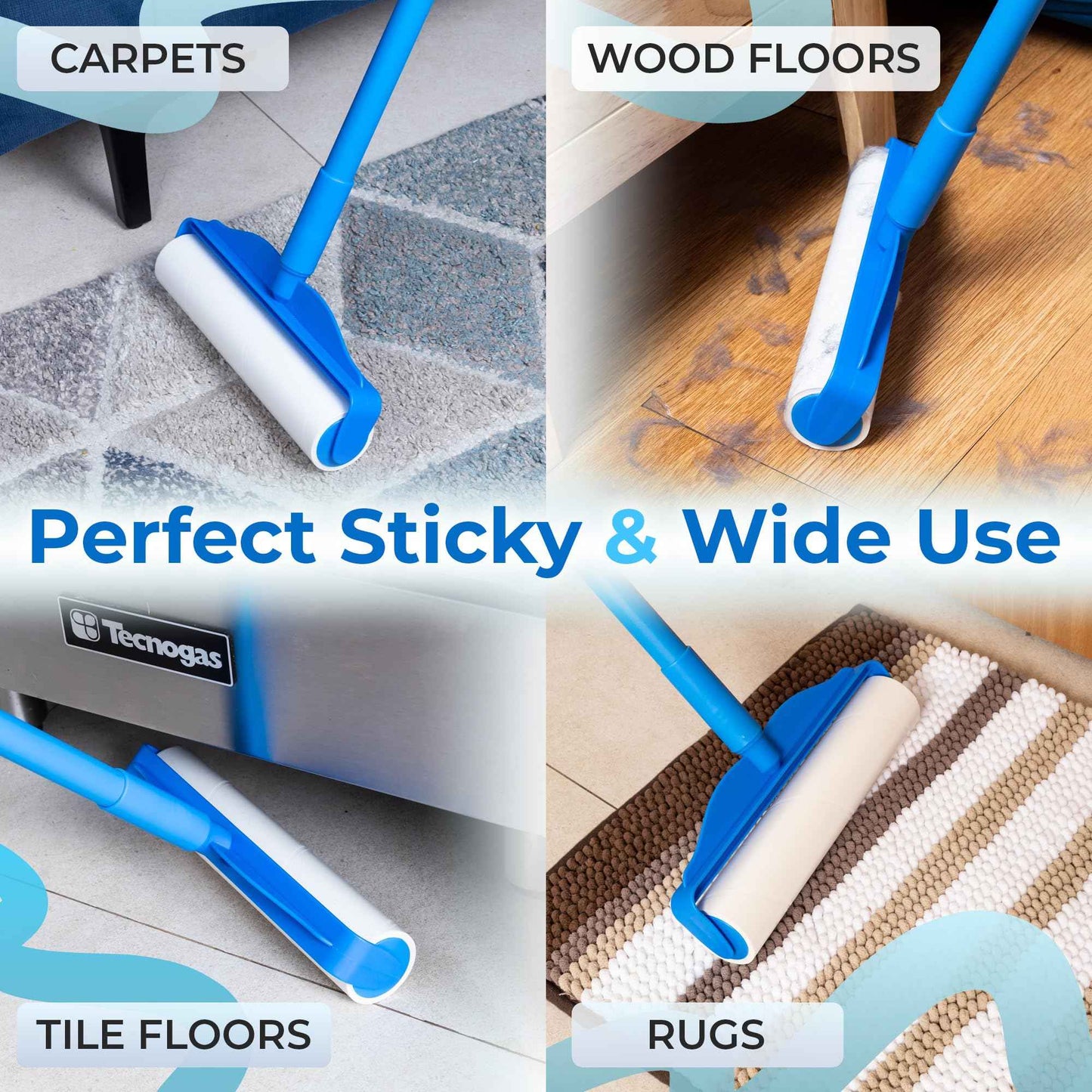 PetLovers Extra Sticky Lint Roller Mega Value Set 450 Sheets for Pet Hair Removal and Clothes, Dog and Cat Lint Remover 5 Pack