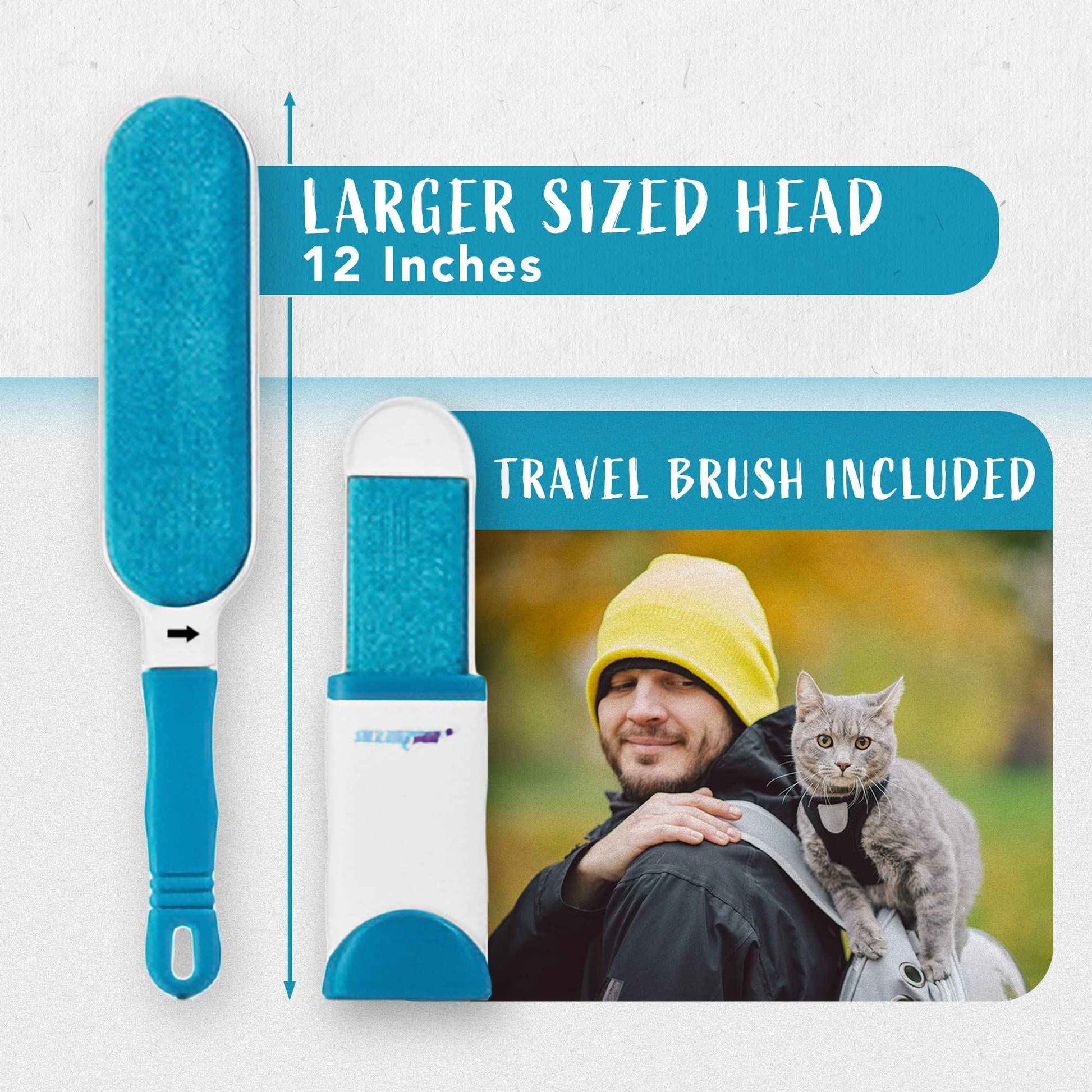 Pet Hair Remover, Lint Remover, Lint Brush for Clothes, Furniture, Carpets, Car Seats. Cat Hair Remover. Dog Hair Remover Laundry. Double-Sided. Reusable. Self-Cleaning Base. ALLISTAR (Forest Green)