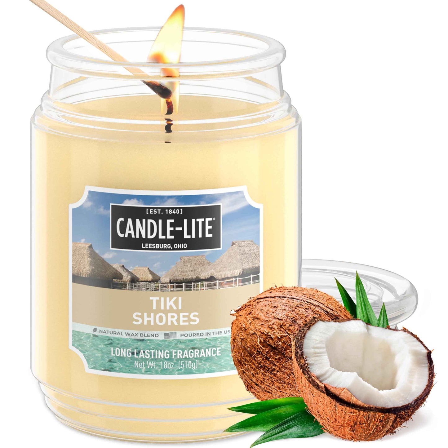 Candle-lite Fall Scented Candles, Creamy Vanilla Swirl, 18 oz Jar, Proudly Poured in The USA, Aromatherapy Candle, Single-Wick with 110 Hours of Burn Time, Perfect for Creating a Relaxing Ambiance