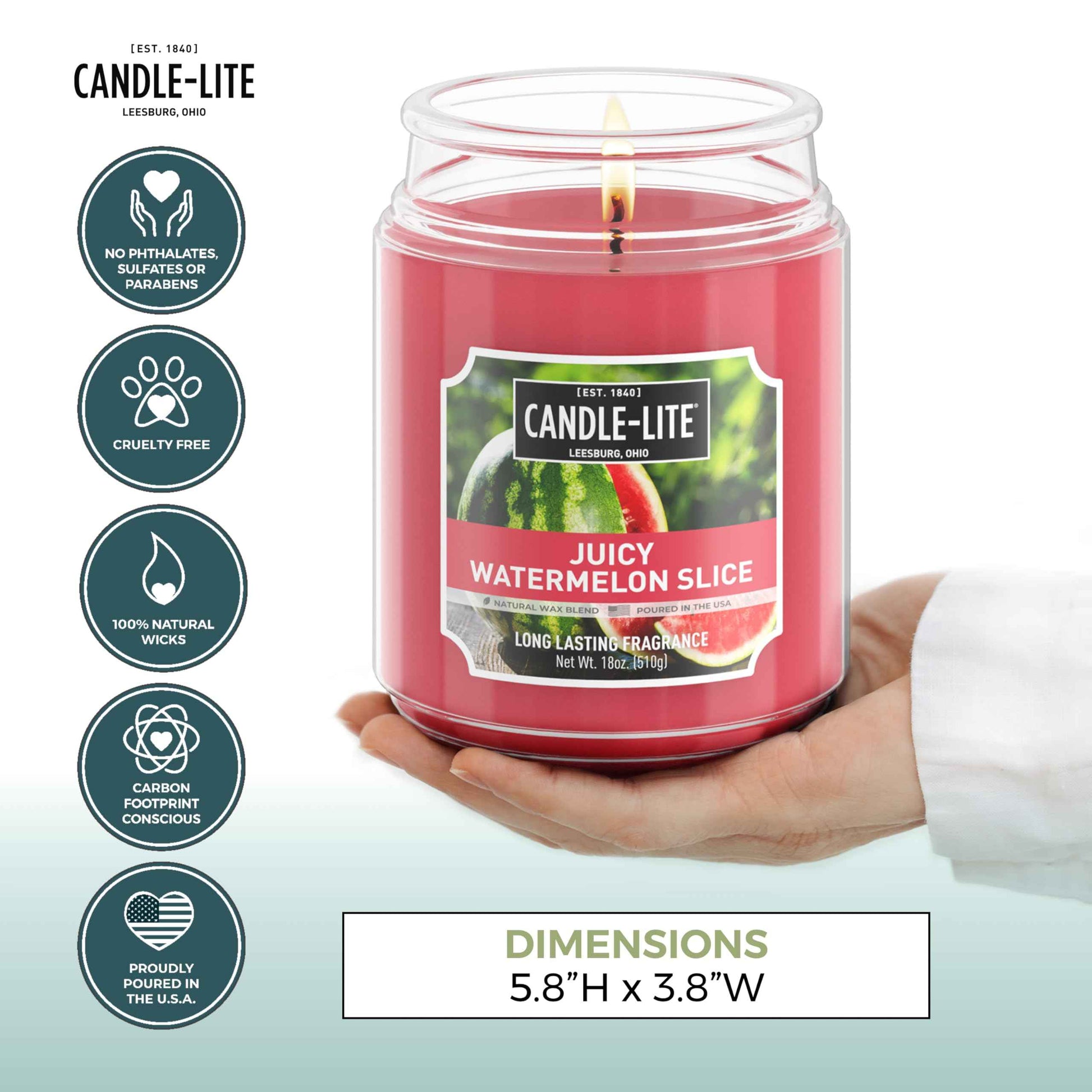 Candle-lite Fall Scented Candles, Creamy Vanilla Swirl, 18 oz Jar, Proudly Poured in The USA, Aromatherapy Candle, Single-Wick with 110 Hours of Burn Time, Perfect for Creating a Relaxing Ambiance