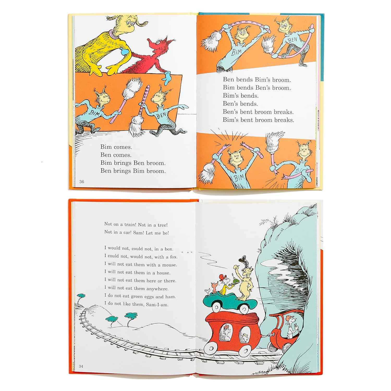 Dr. Seuss's Beginner Book Boxed Set Collection: The Cat in the Hat; One Fish Two Fish Red Fish Blue Fish; Green Eggs and Ham; Hop on Pop; Fox in Socks