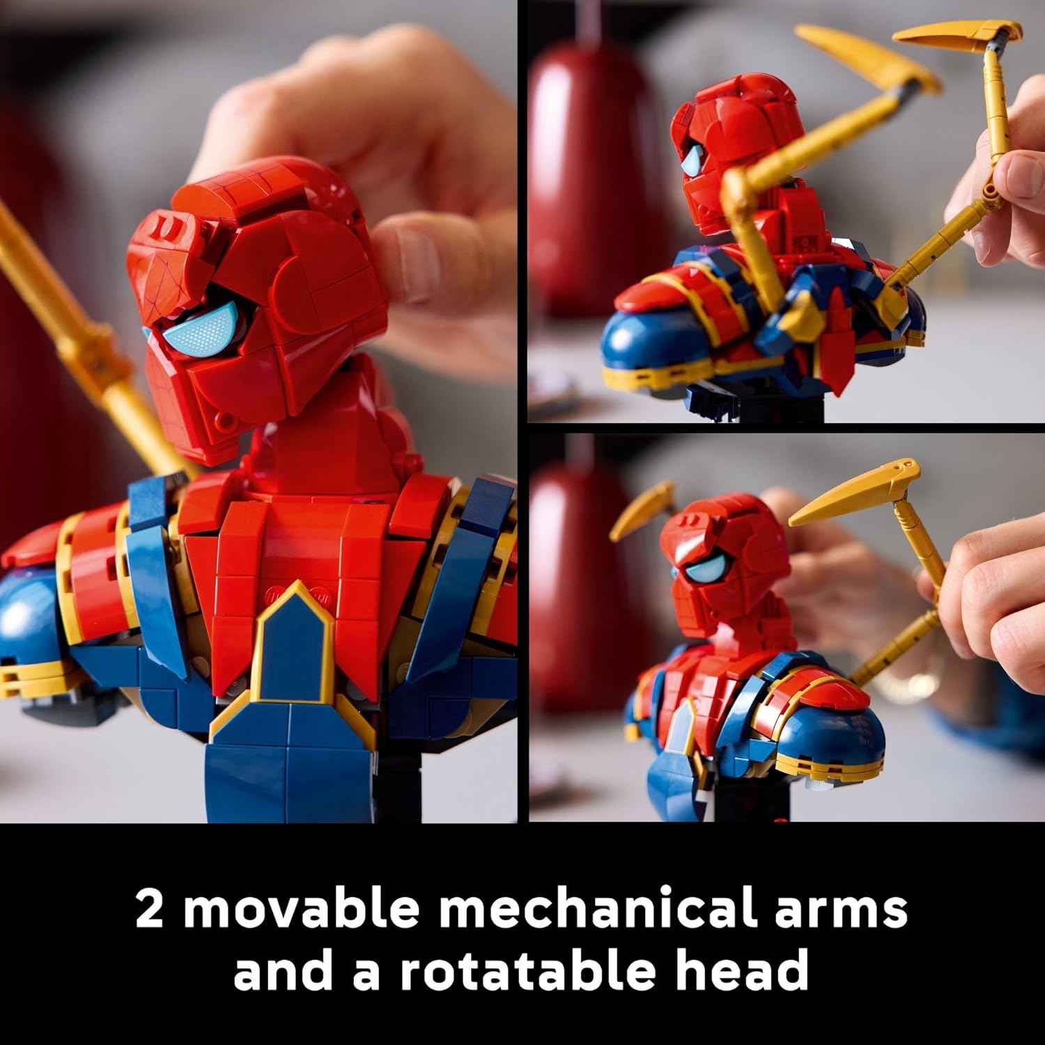 LEGO Marvel Iron Spider-Man Bust Collectible - Building Kit for Adults, Ages 18+ - Includes Iron Spider-Man Minifigure - Collectible Model for Super Hero Fans - Gift for Men and Women - 76326