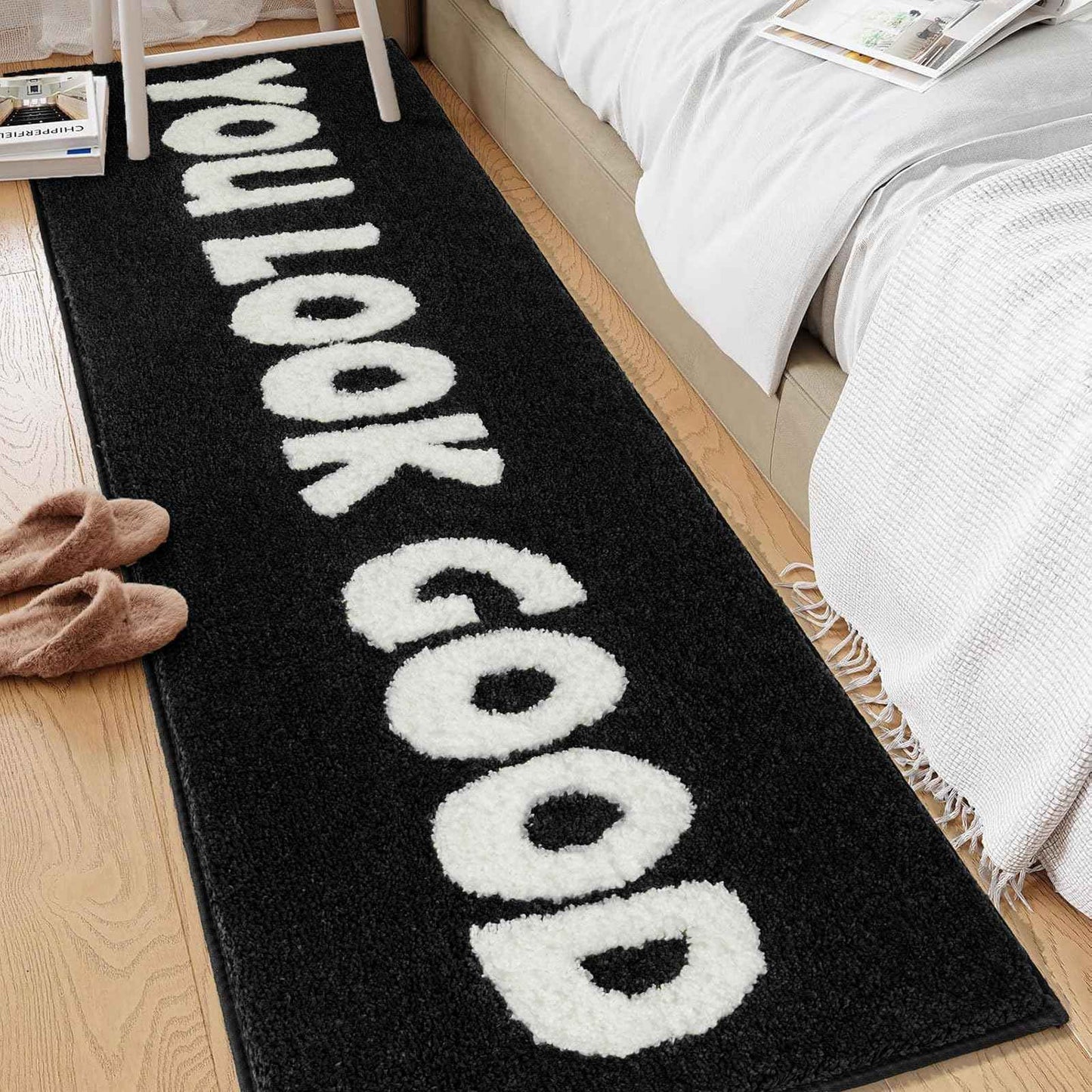 You Look Good Bath Mat Green Bathroom Rugs Funny Cute Bathroom Decor Preppy Small Cool Rug Non Slip Microfiber Washable Absorbent Shower Rug, 25”x21”…