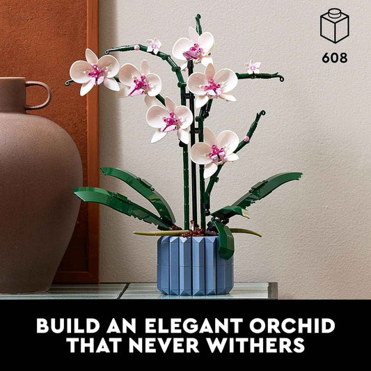 LEGO Botanicals Orchid - Artificial, Fake Indoor Flowers Building Set for Home, Kitchen, Desk Decoration, Adults Ages 18+ - Gift for Birthdays - 10311