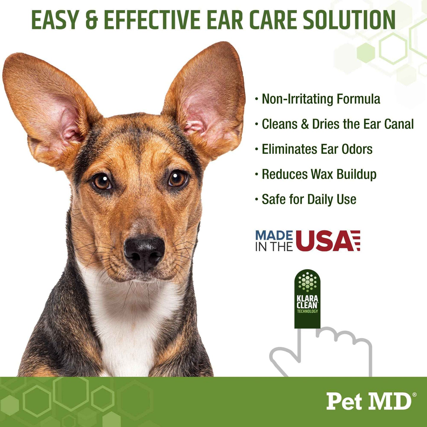 Pet MD - Dog Ear Cleaner Wipes - Otic Cleanser for Dogs to Stop Ear Itching, and Infections with Aloe and Eucalyptus - 100 Count