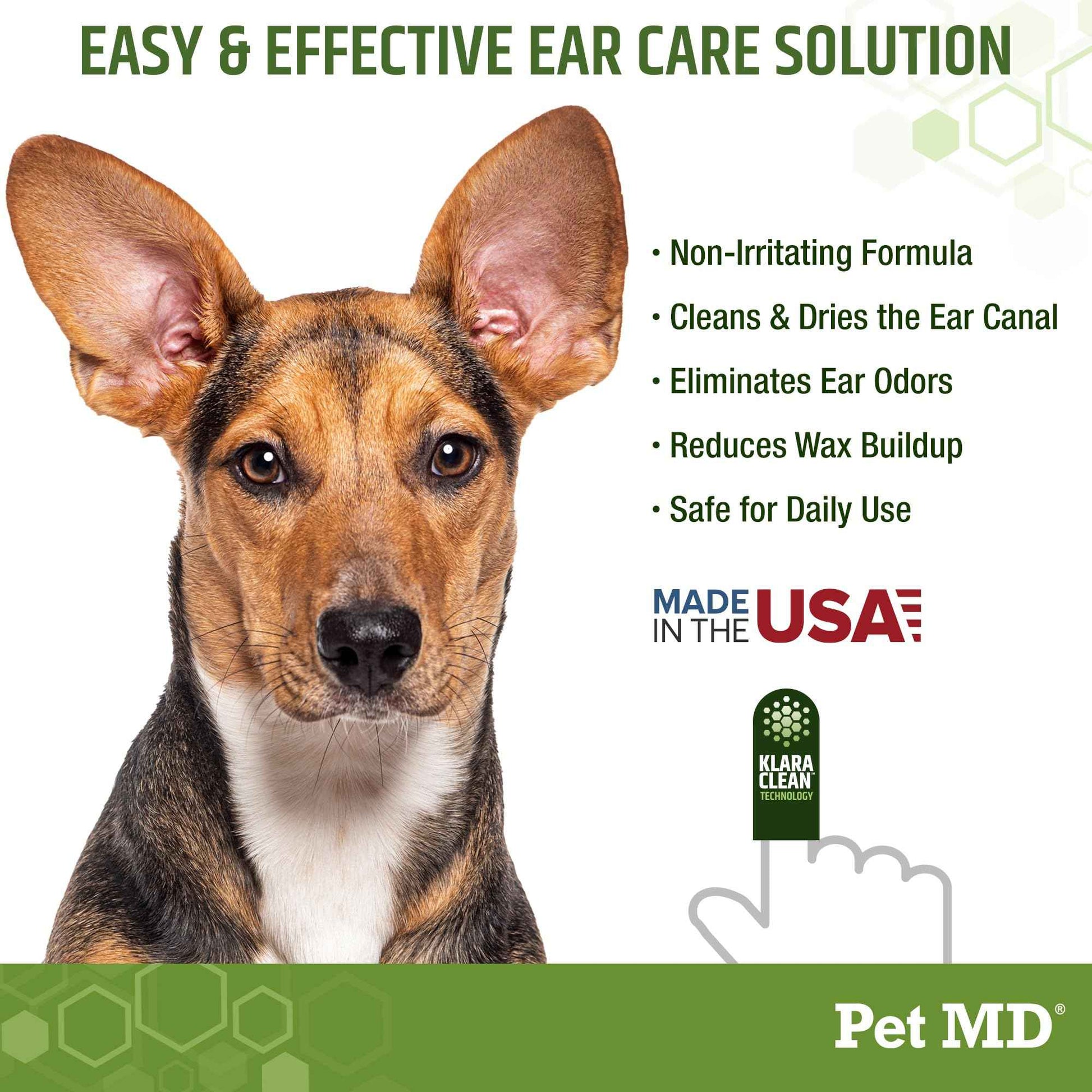 Pet MD - Dog Ear Cleaner Wipes - Otic Cleanser for Dogs to Stop Ear Itching, and Infections with Aloe and Eucalyptus - 100 Count