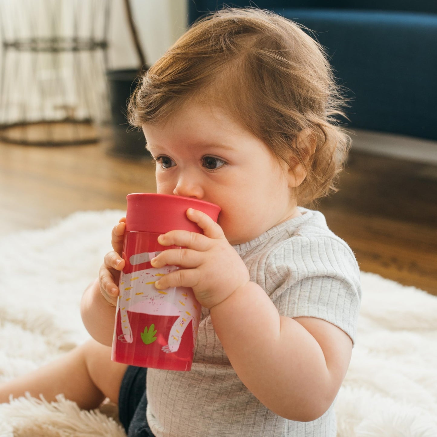 Dr. Brown's Polypropylene (PP) Milestones Cheers 360 Sippy Training Cups for Babies and Toddlers - Blue/Green - 10oz - 2-Pack - 9m+