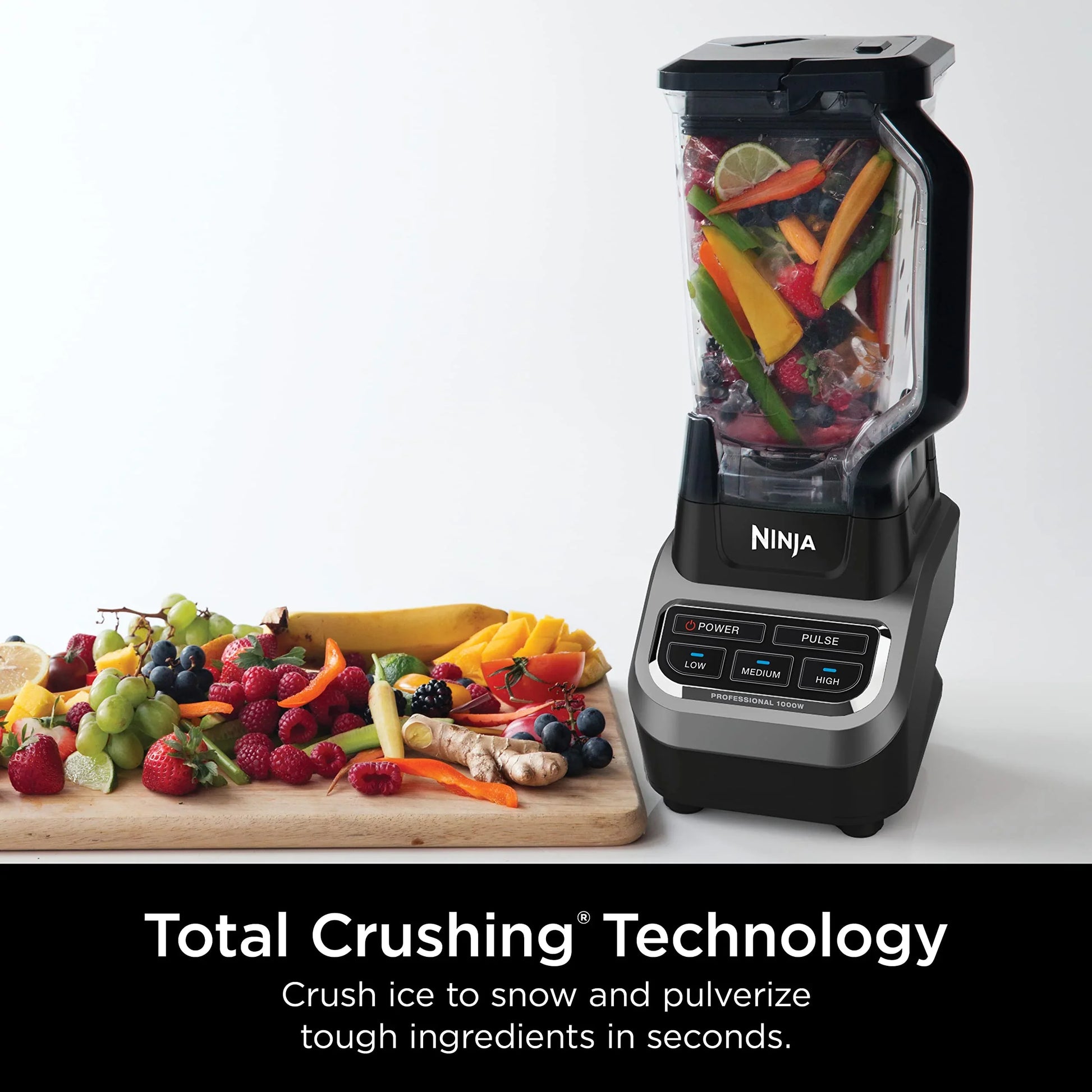 Ninja Professional Blender 1000W, Total Crushing Technology- Smoothies, Ice Crushing & Frozen Fruit, Full-Size Countertop Blender, 72-oz. Pitcher, Black & Grey, BL610 - Jlhbookstore.store