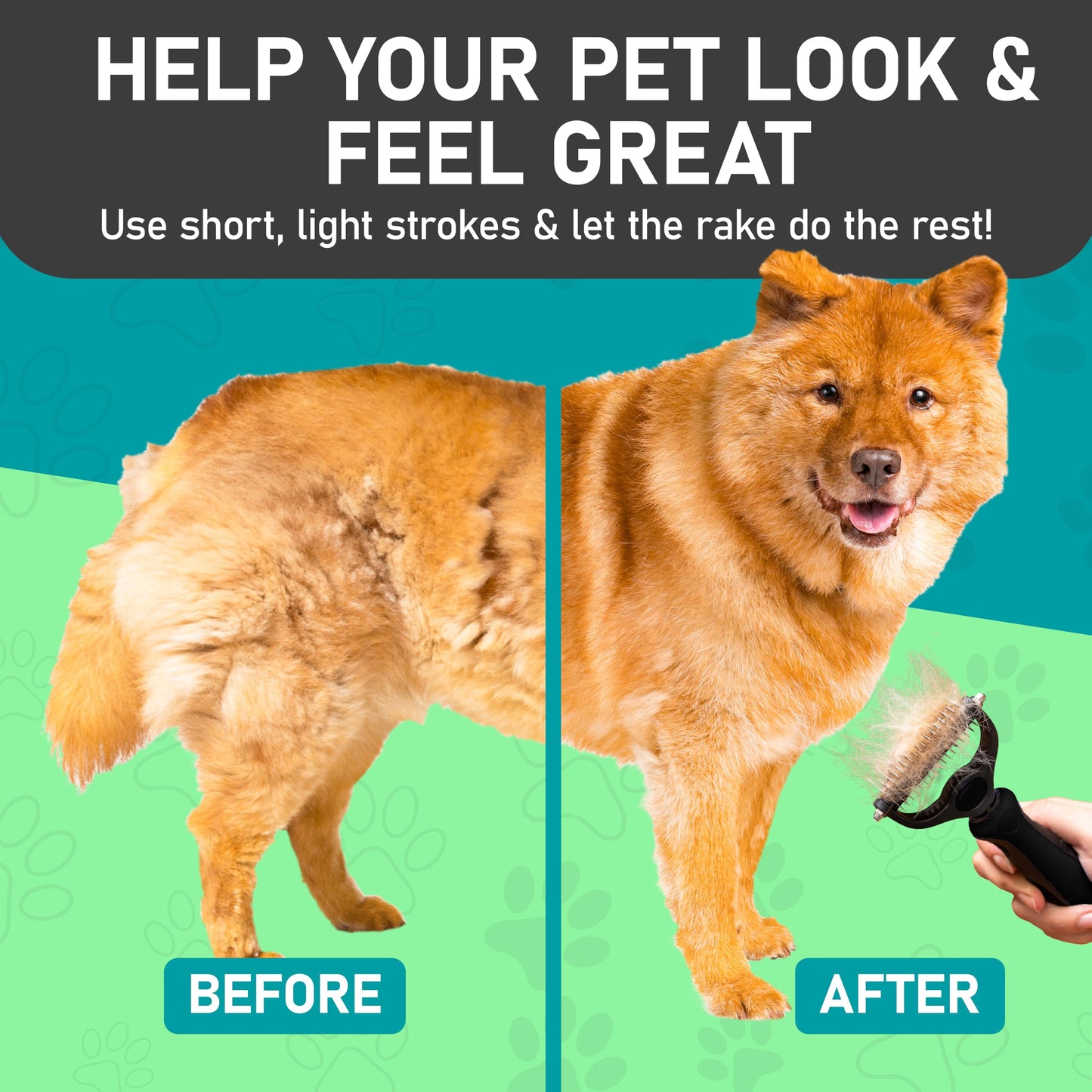 Maxpower Planet Pet Grooming Brush - Double Sided Shedding and Dematting Undercoat Rake Comb for Dogs and Cats,Extra Wide (B1 - Rake, Gloves & Comb, Large) jlhbookstore.store