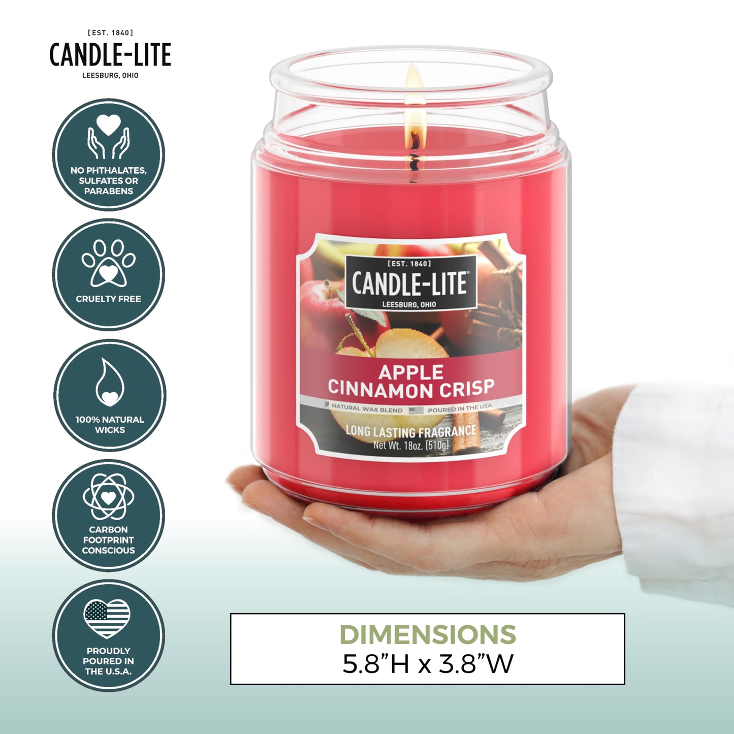 Candle-lite Fall Scented Candles, Creamy Vanilla Swirl, 18 oz Jar, Proudly Poured in The USA, Aromatherapy Candle, Single-Wick with 110 Hours of Burn Time, Perfect for Creating a Relaxing Ambiance jlhbookstore.store
