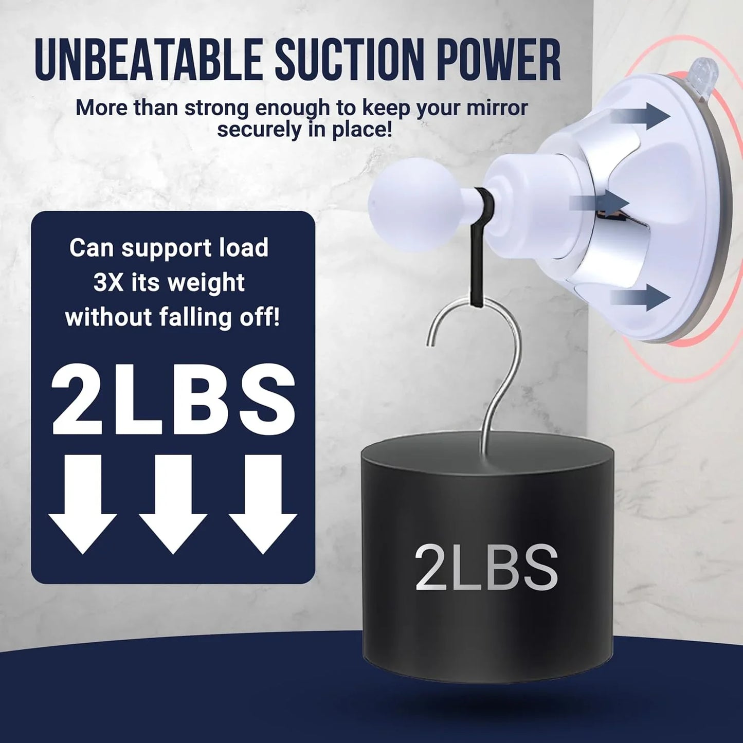 MIRRORVANA Fogless Shower Mirror for Shaving with Upgraded Suction, Anti Fog Shatterproof Surface and 360° Swivel, No Magnification, 6.3" x 6.3" (Chrome) - Jlhbookstore.store