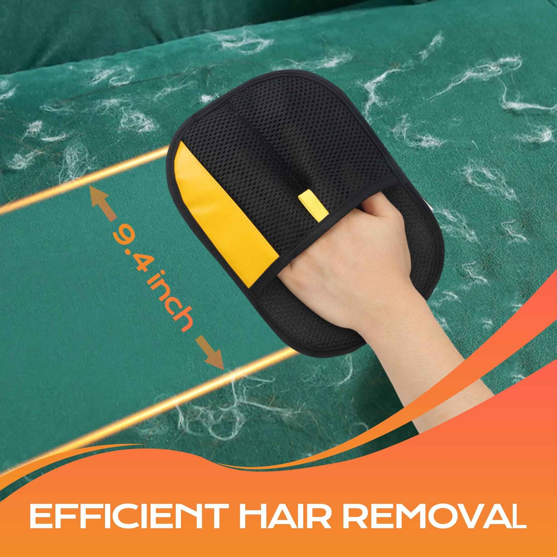 2 PCS Pet Hair Removal Glove - Electrostatic Magic Brush Pet Hair Remover Tool, Grooming Gloves for Dog and Cat， Reusable Fur Catch Glove for Couch,Furniture,Car,Carpet