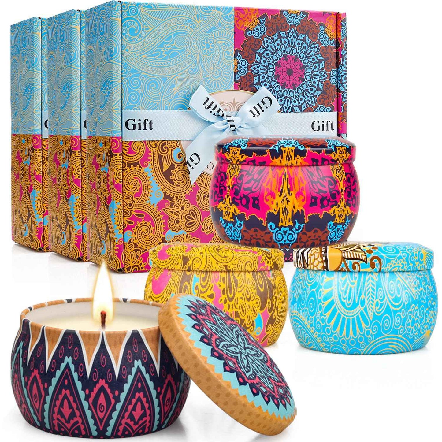 Scented Candles Gift Set,12 Pack Candles for Home Scented, 300 Hour Long Lasting Soy Wax Aromatherapy Candle Set, Birthday Gifts for Women with Gift Box