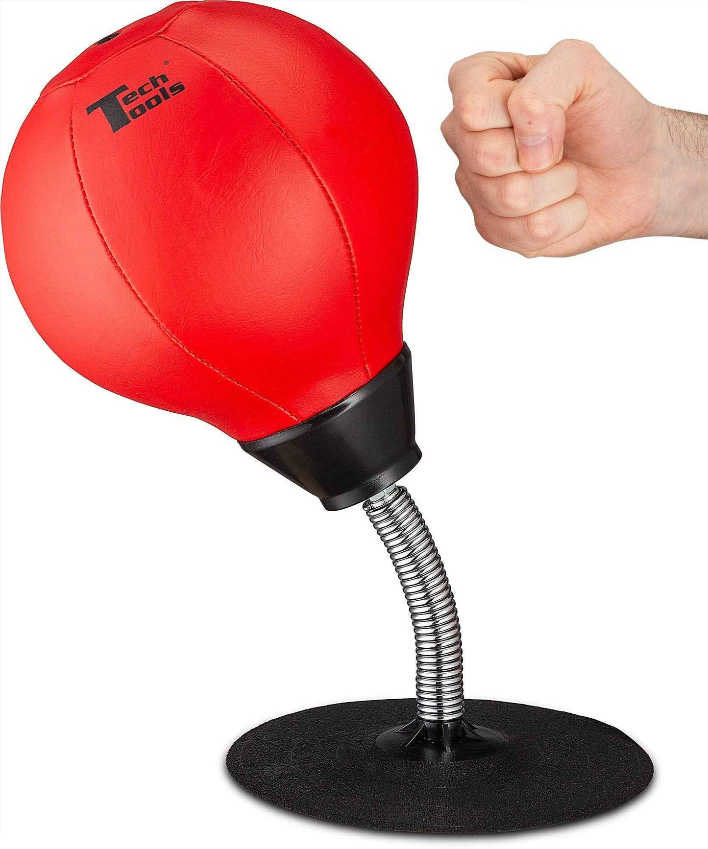 Tech Tools Desktop Punching Bag - Suctions to Your Desk, Cool Gadgets for Office, Gag Gifts for Boss or Coworker, Heavy Duty Stress Relief Boxing Bag