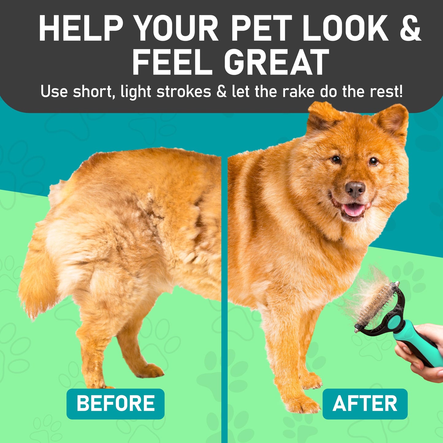 Maxpower Planet Pet Grooming Brush - Double Sided Shedding and Dematting Undercoat Rake Comb for Dogs and Cats,Extra Wide (B1 - Rake, Gloves & Comb, Large) jlhbookstore.store