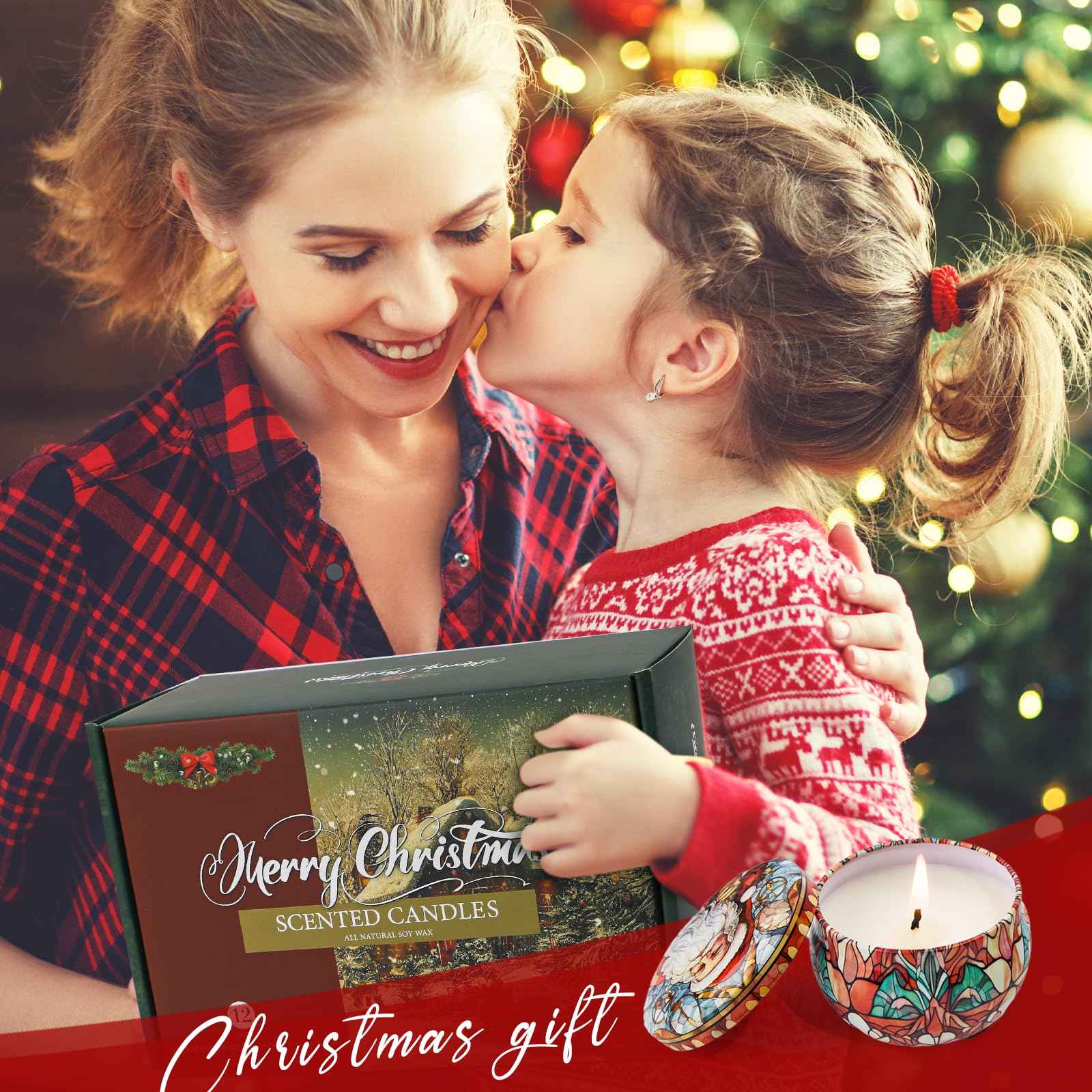 Scented Candles Gift Set,12 Pack Candles for Home Scented, 300 Hour Long Lasting Soy Wax Aromatherapy Candle Set, Birthday Gifts for Women with Gift Box