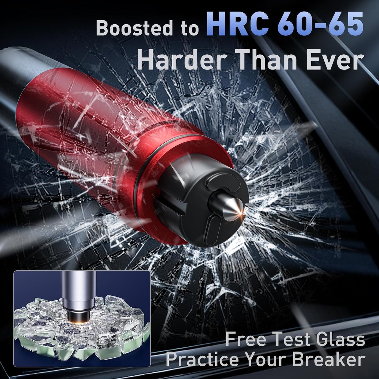 Emergency Car Window Breaker Tool, 2 in 1 Life Hammer car Escape Tool, Window Breaker Seatbelt Cutter for All Cars, car Escape Tool, Small Hammer, Seatbelt Cutter, Glass Cutter, Auto zubehör