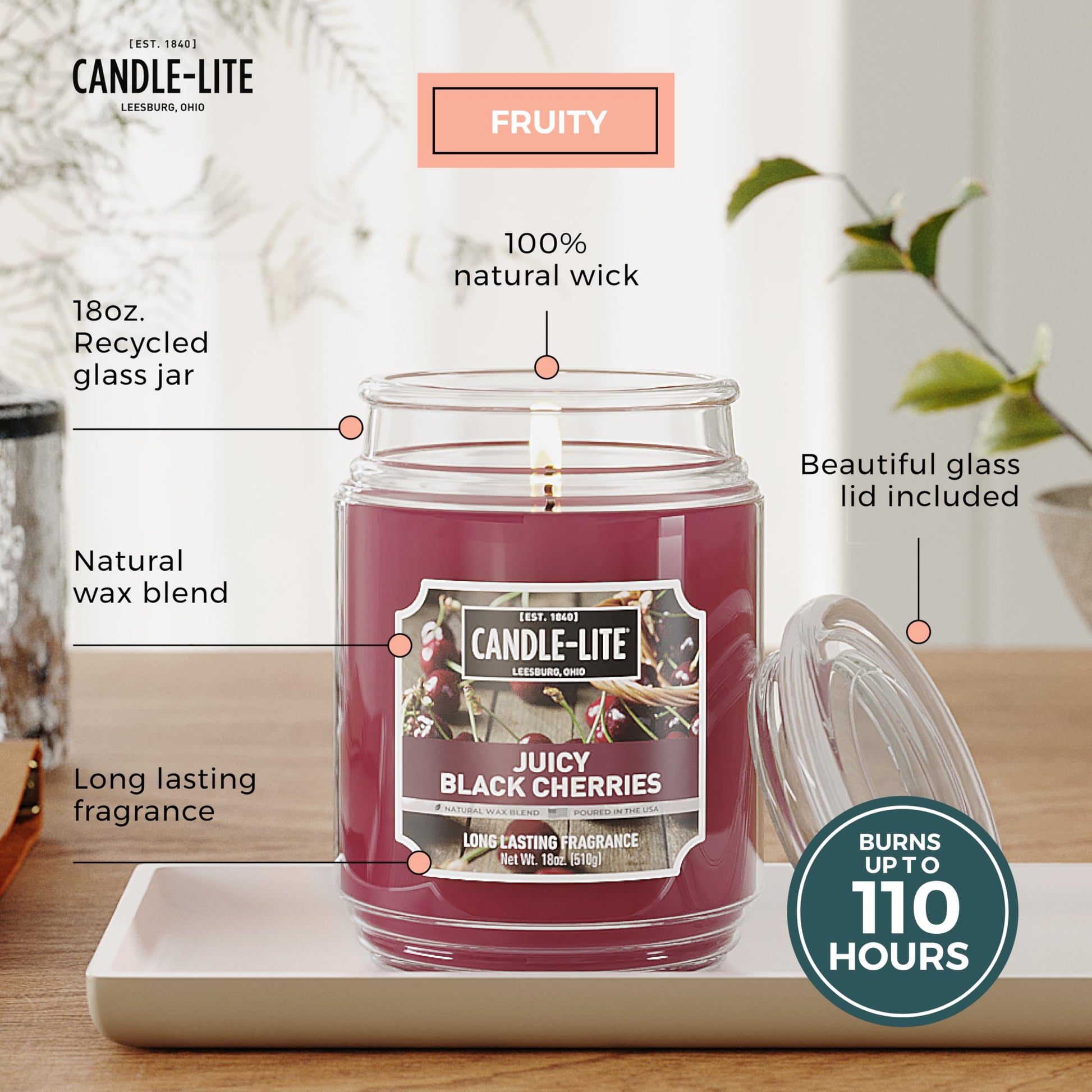 Candle-lite Fall Scented Candles, Creamy Vanilla Swirl, 18 oz Jar, Proudly Poured in The USA, Aromatherapy Candle, Single-Wick with 110 Hours of Burn Time, Perfect for Creating a Relaxing Ambiance jlhbookstore.store