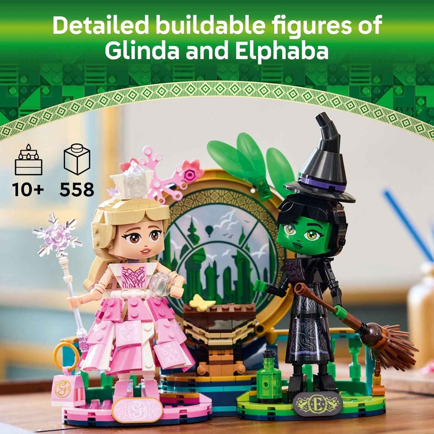LEGO Wicked Elphaba & Glinda Figures Building Toys - Wicked Toys for Kids, Girls & Boys, Age 10+ - Buildable Wicked Dolls - Birthday Gift Idea - 75682