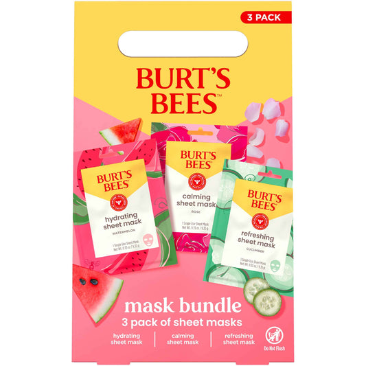 Burt's Bees Christmas Gifts, 3 Body Skincare Stocking Stuffers, Hand Repair Set, 3 Hand Creams plus Gloves - Almond Milk Hand Cream, Lemon Butter Cuticle Cream, Shea Butter Hand Repair Cream