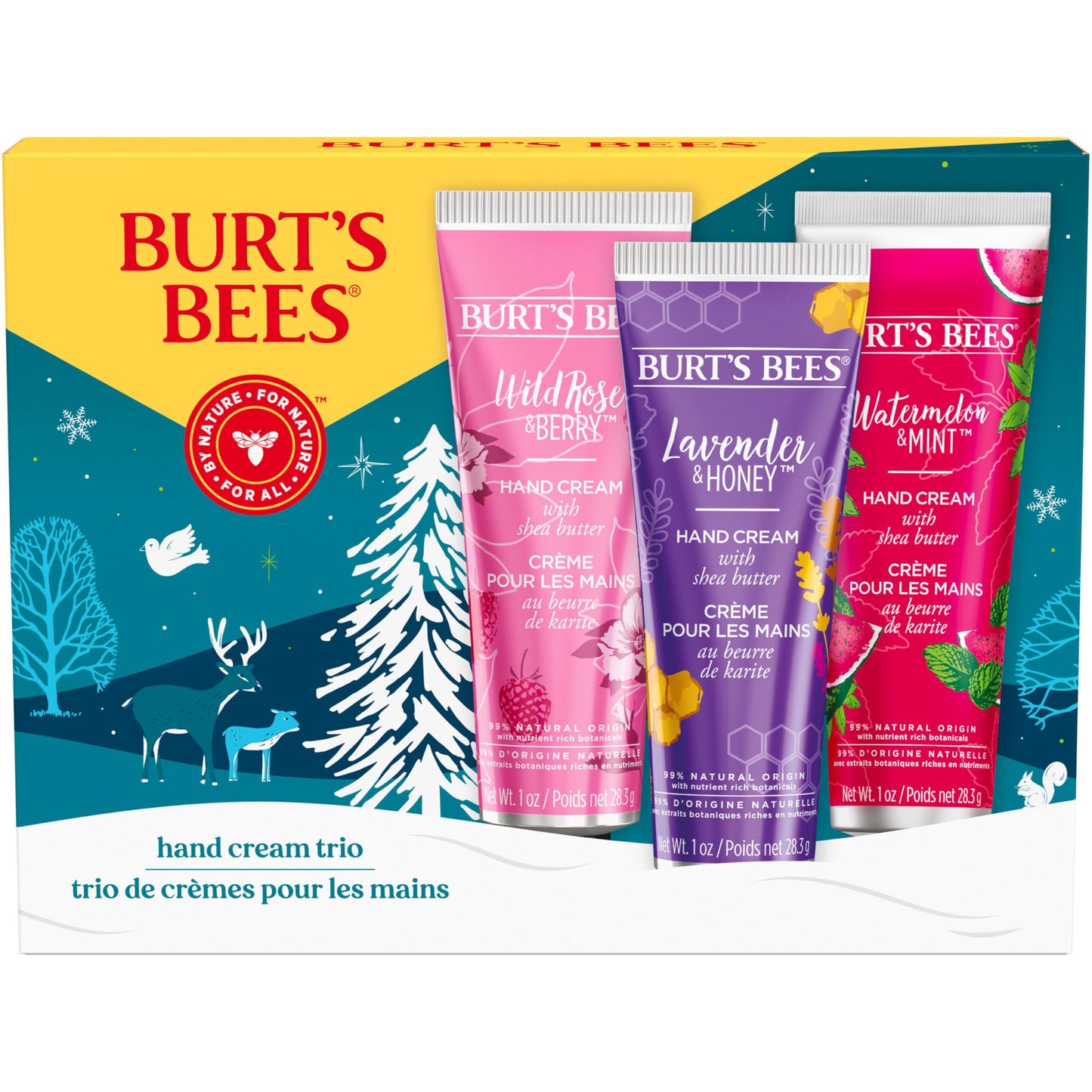 Burt's Bees Christmas Gifts, 3 Body Skincare Stocking Stuffers, Hand Repair Set, 3 Hand Creams plus Gloves - Almond Milk Hand Cream, Lemon Butter Cuticle Cream, Shea Butter Hand Repair Cream jlhbookstore.store