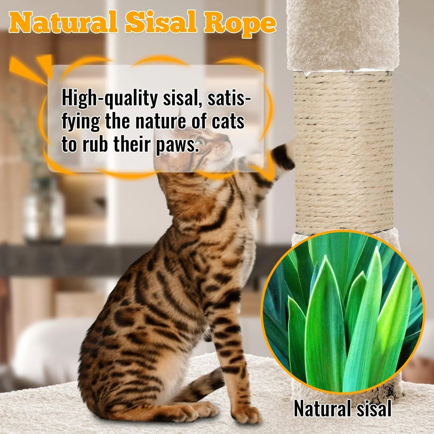 FDW Cat Tree 54in Cat Tower Multi-Level Durable Cat Scratching Post & Cozy Fun Cat Jumping Platform Space Saving Cat Condo Pet Play House for Indoor Cats,Dark Gray jlhbookstore.store