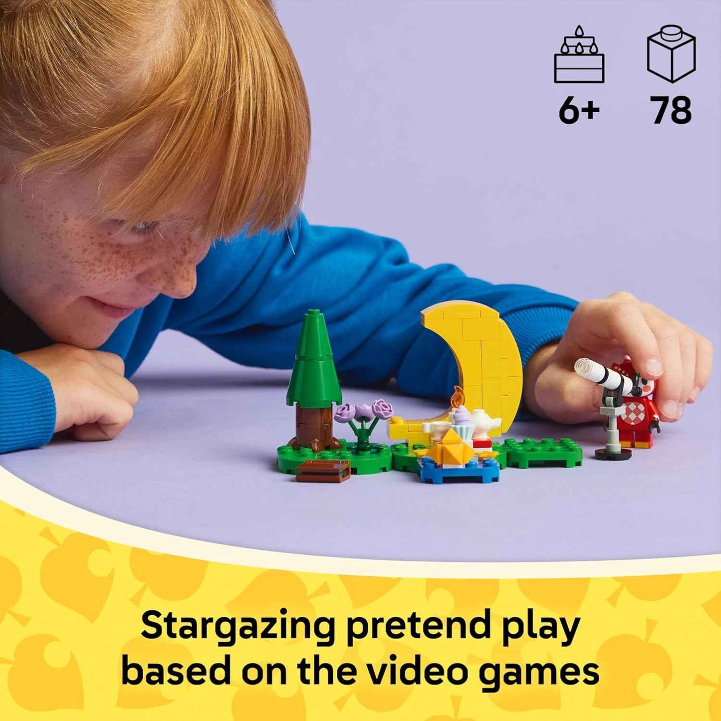 LEGO Animal Crossing Stargazing with Celeste Building Toy - Animal Crossing Toy Figure and Playset for Kids, Girls & Boys, Ages 6+ - Pretend Play Gift Idea for Birthdays - 77053