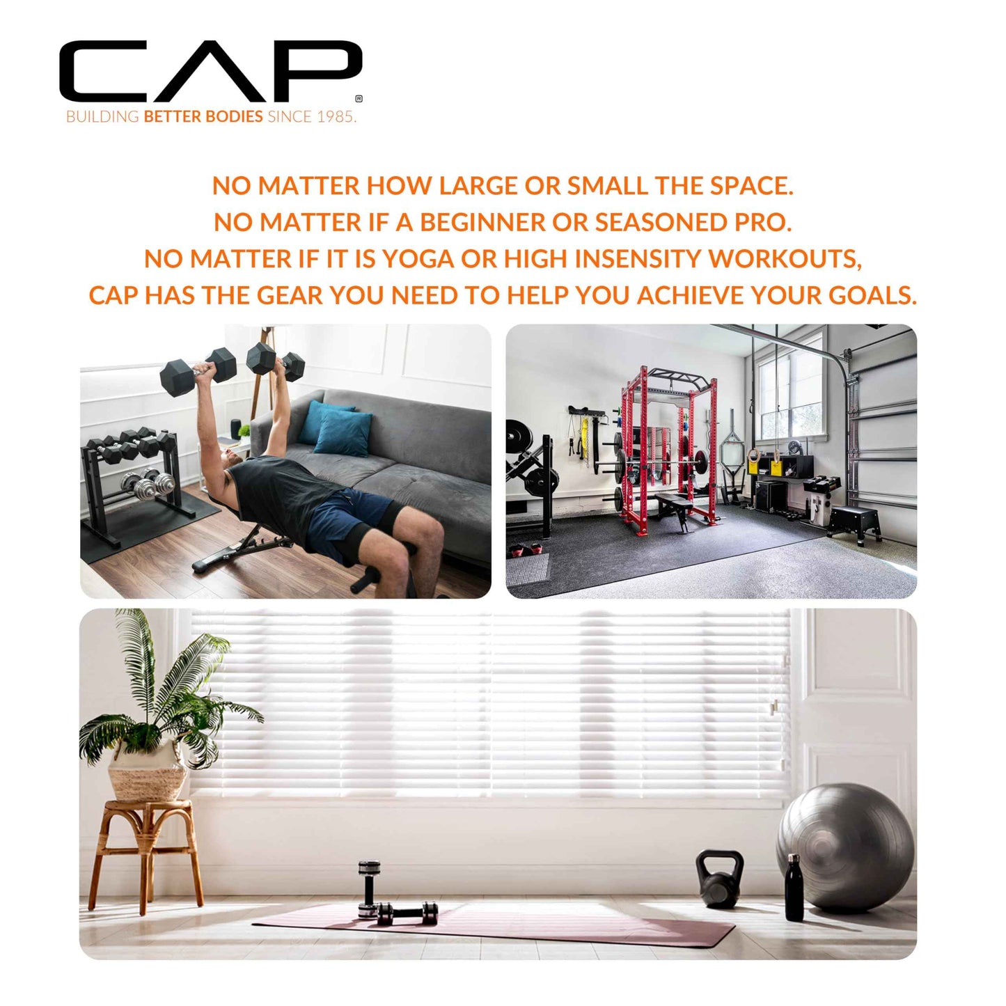 CAP Barbell All Purpose Folding Anti Tear Exercise Training Aerobic Fitness Gym & Gymnastics Balance Mat | Multiple colors
